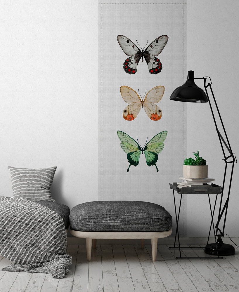 Papier peint panoramique Papillons Insecte Buzz Panels 2 - Référence DD114042 - Intissé 200g/m2 - Standard 100 x 270