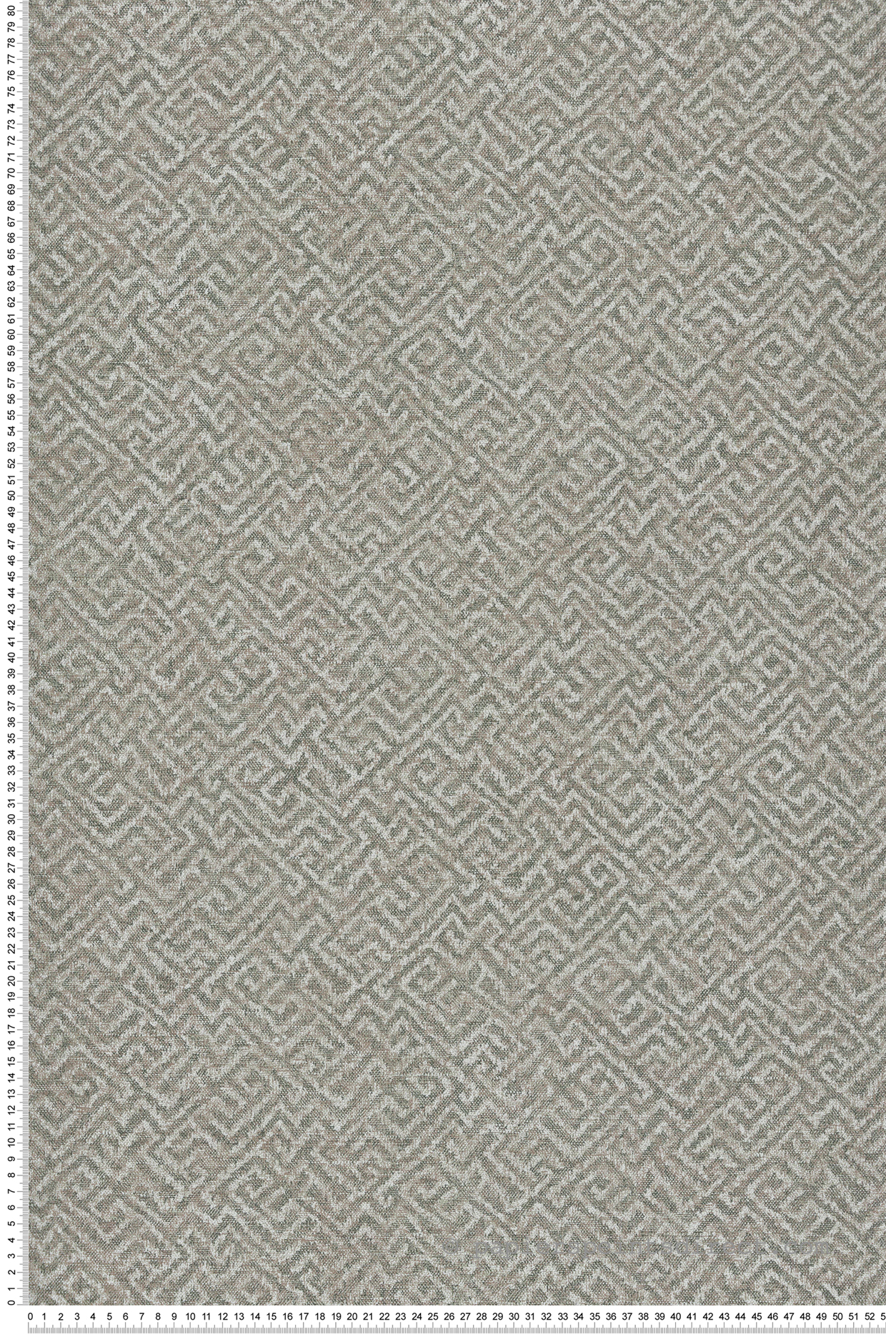 Papier peint Tissage Géométrique Ethnique gris vert - Renouveau de Lutèce | Réf. LTC-REN654