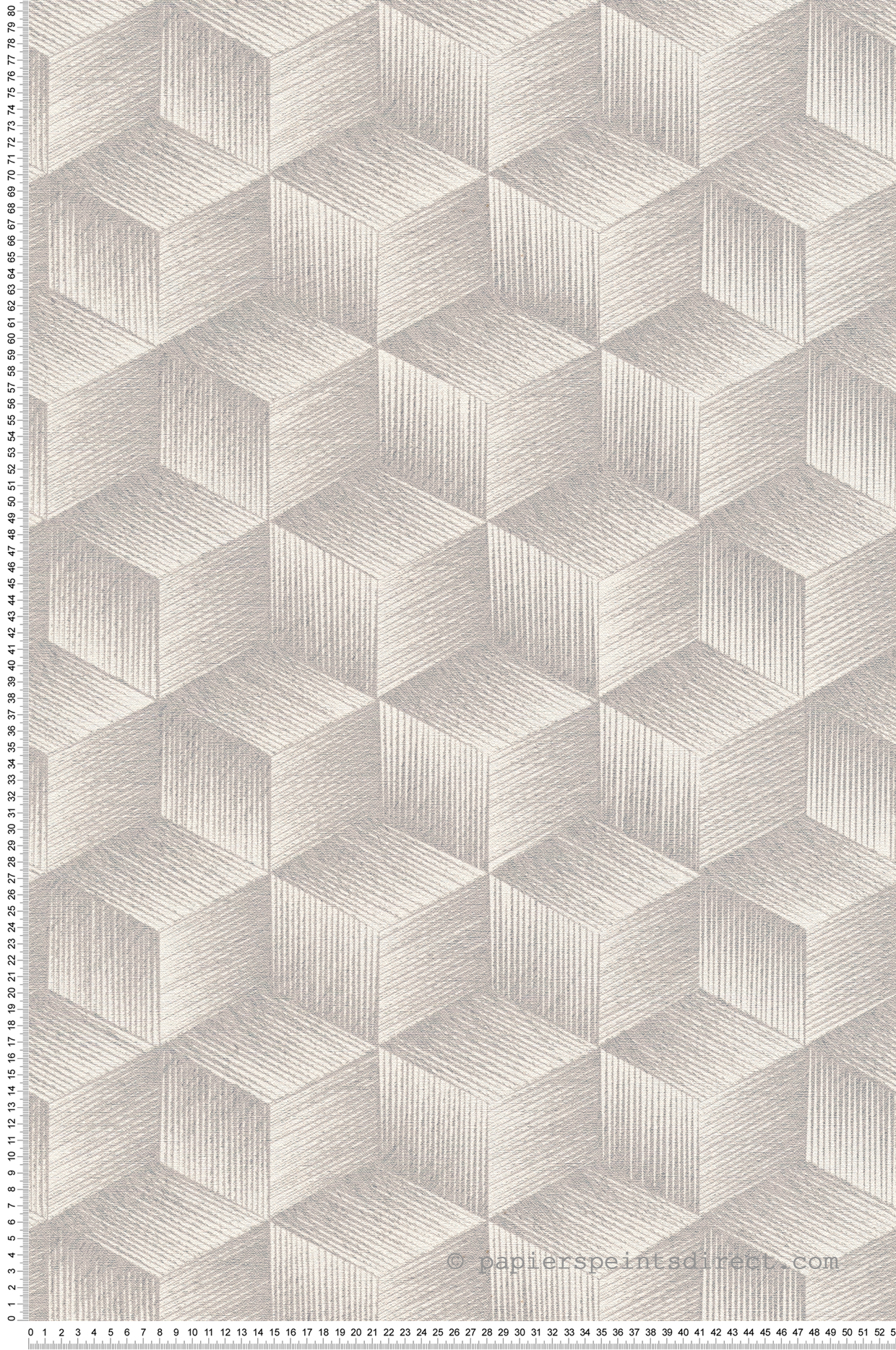 Papier peint Cubes 3D gris beige - Natural Living d'A.S. Création | Réf. AS-385061