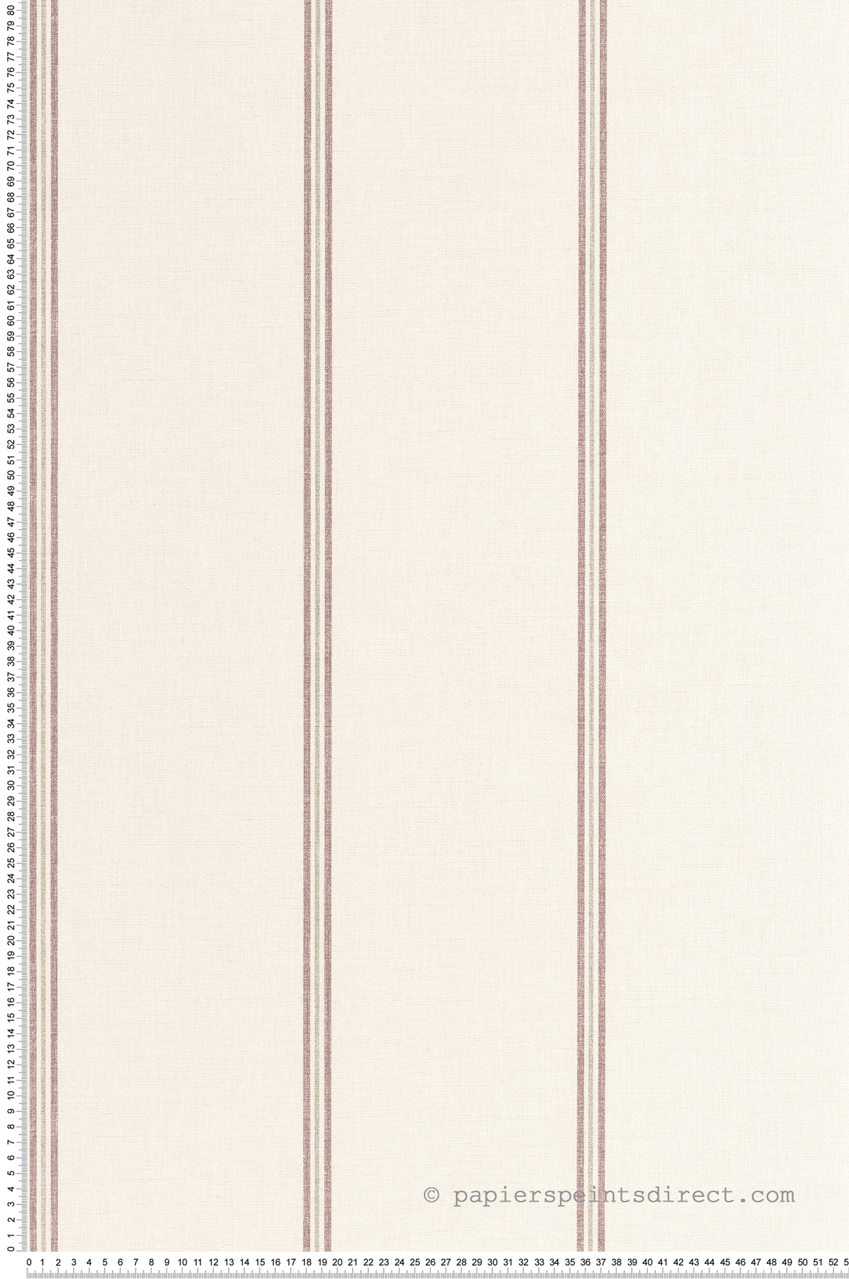 Papier peint Rayure Vintage Saint Briac sable rouge - Seaside de Casadéco | Réf. SEAS201518228