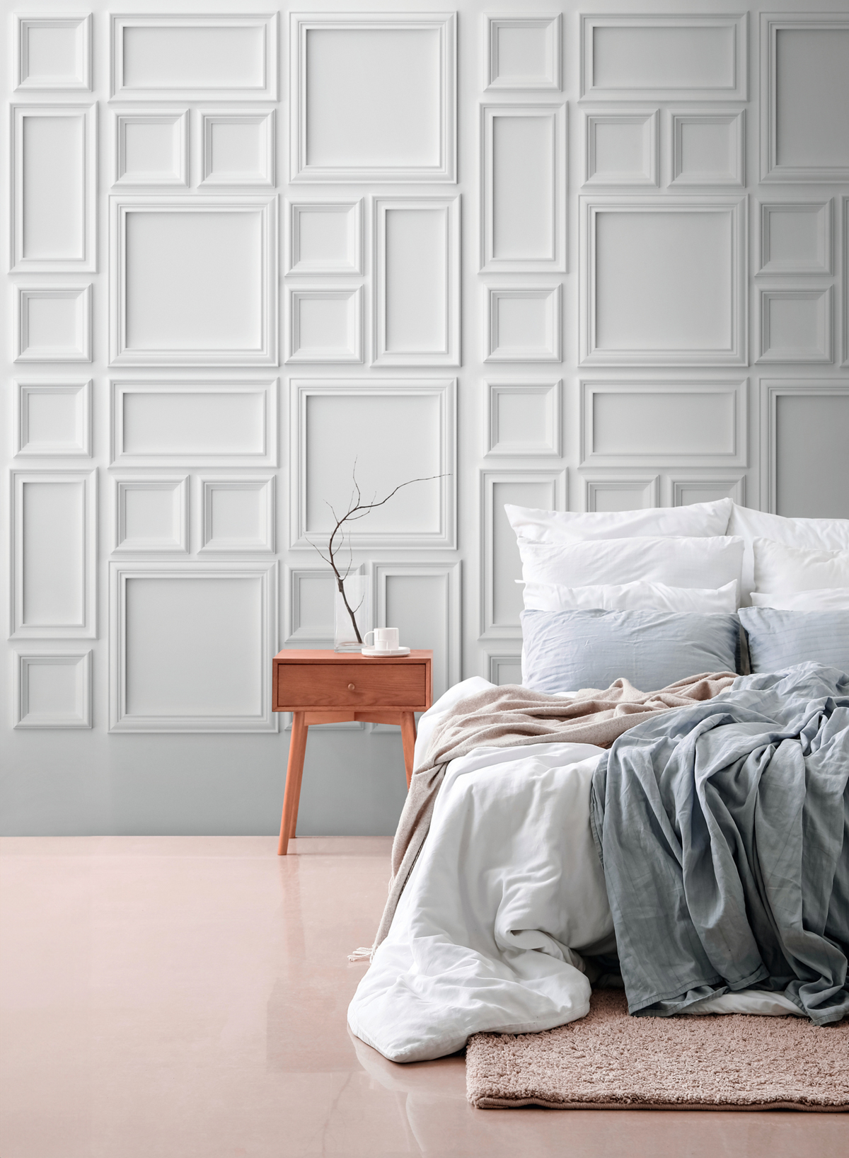 Papier peint panoramique Moulure Cadre blanc - The Wall 3 d'A.S. Création | Réf. AS-398211