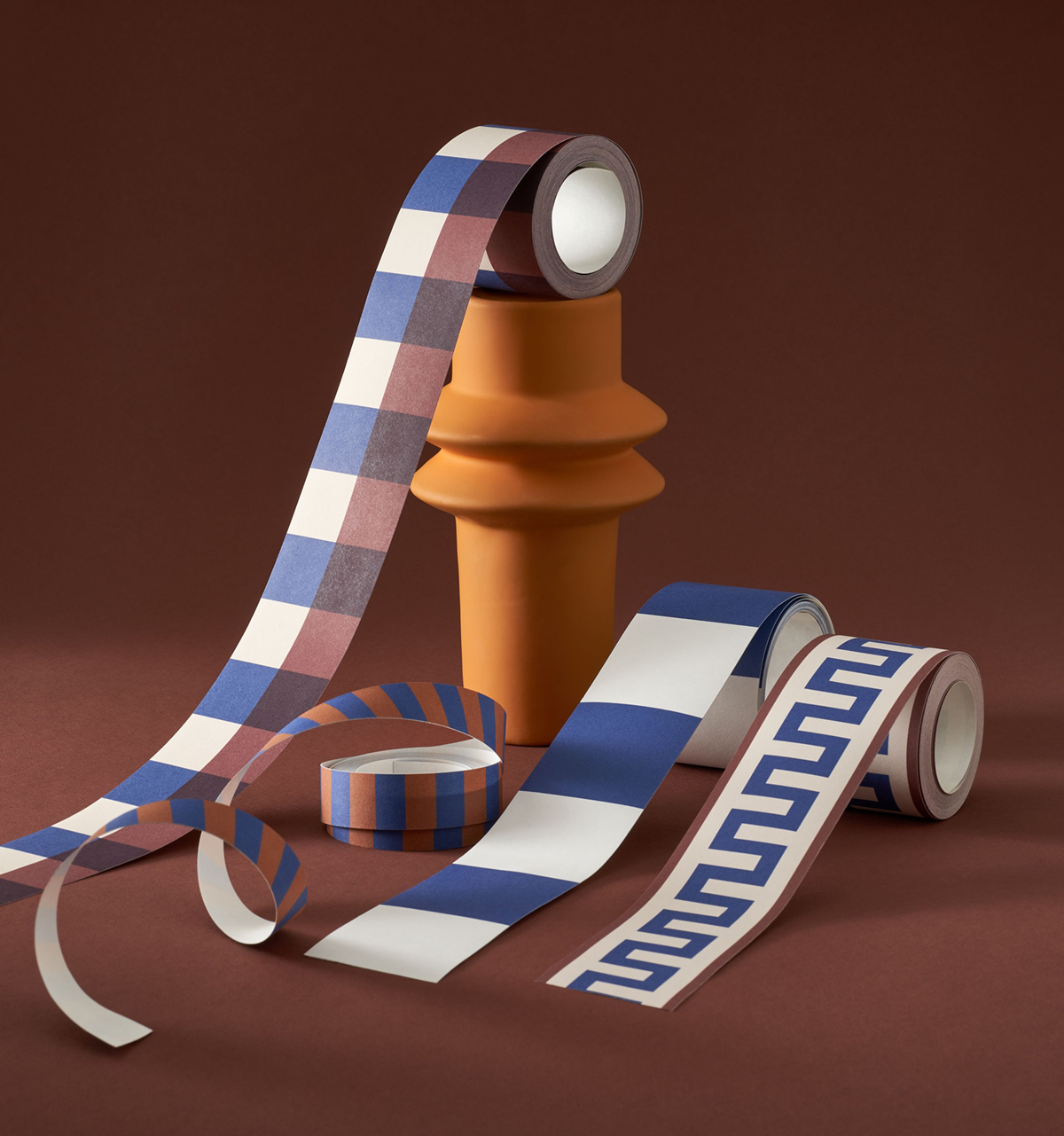 Galon Vichy Carreau Charmante bleu bordeaux - Galons et Frises de Casadéco | Réf. GAFR200377817