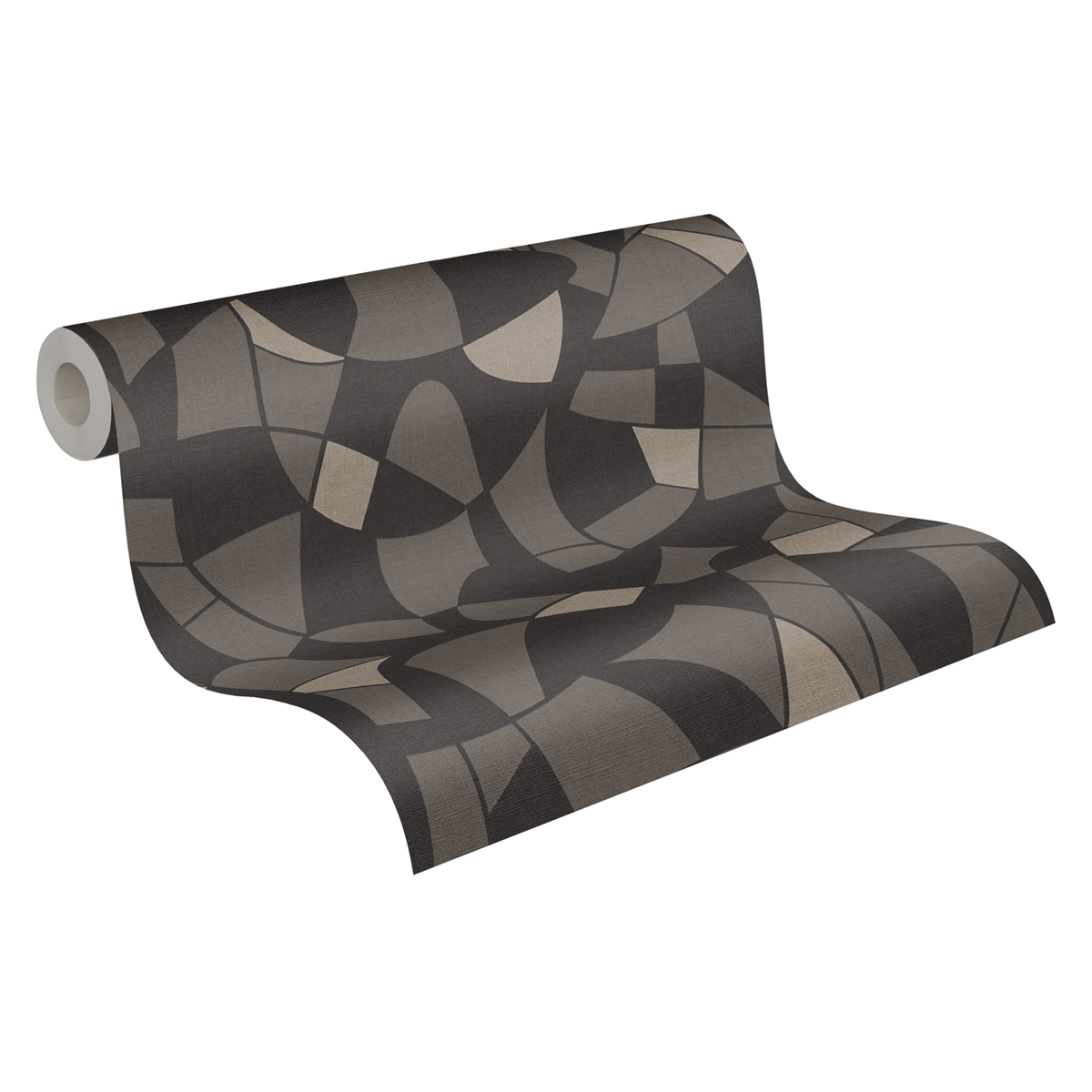 Papier peint Graphique Art Glas noir gris - Antigua d'A.S. Création AMB3 | Réf. SP15941