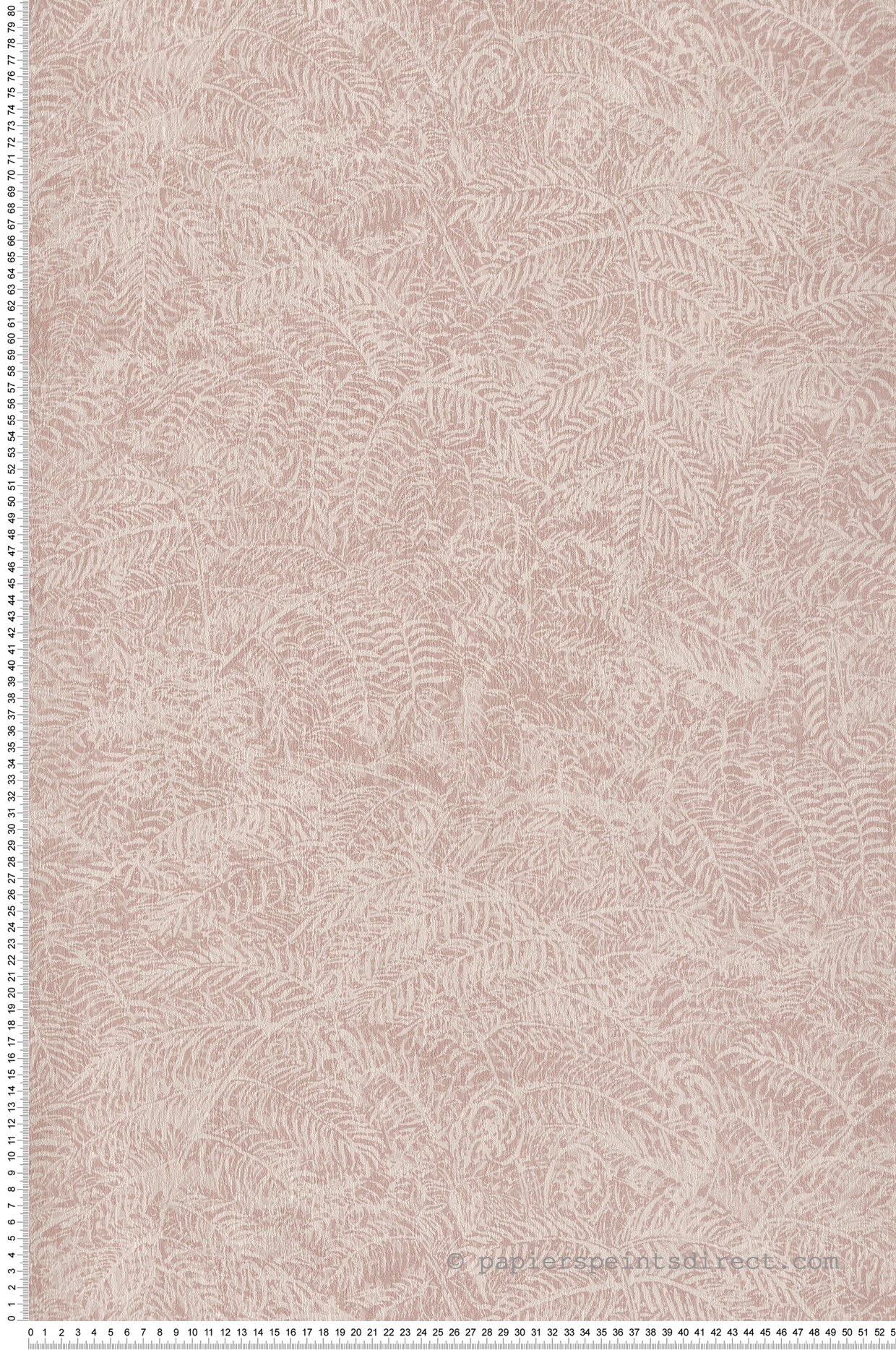 Papier Peint Fougère rose nacré - Botanique d'Ugépa | Réf. UGP-M49803