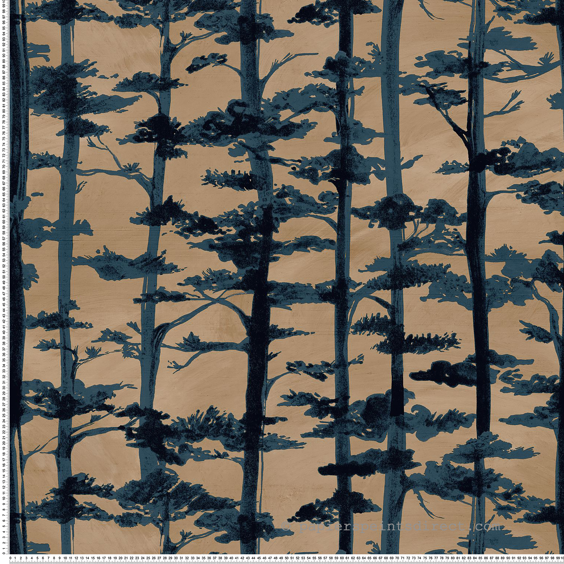 Papier peint Arbre Pin Ame mordoré - Légendes de Casamance | Réf. CAS-70040814