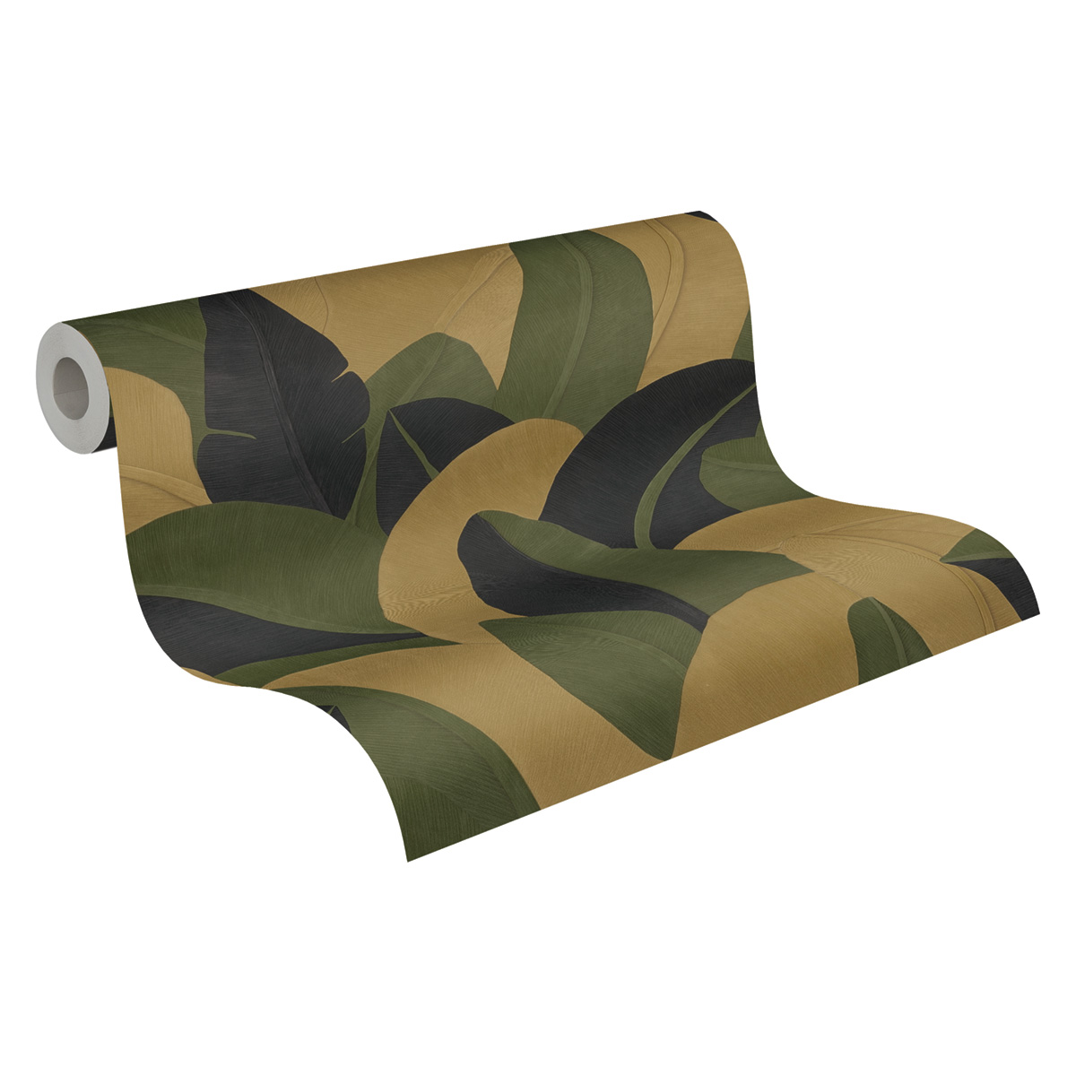 Papier peint Feuillage Graphique vert jaune - Vibes & Styles d'A.S. Création AMB7| Réf. AS-790391