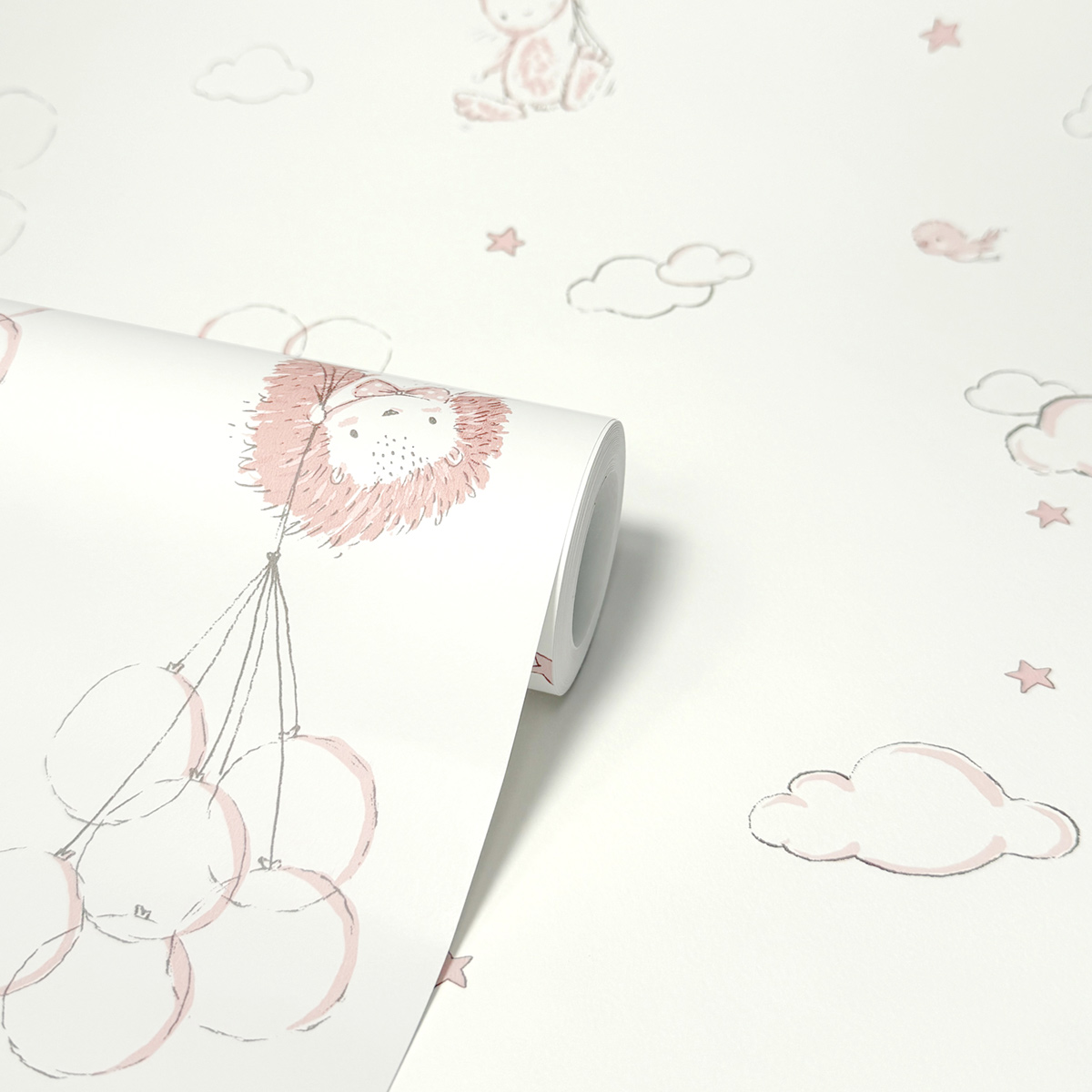 Papier peint Ballons Animaux rose - Imagine de Lutèce ROLL | Réf. LTC-DL27555