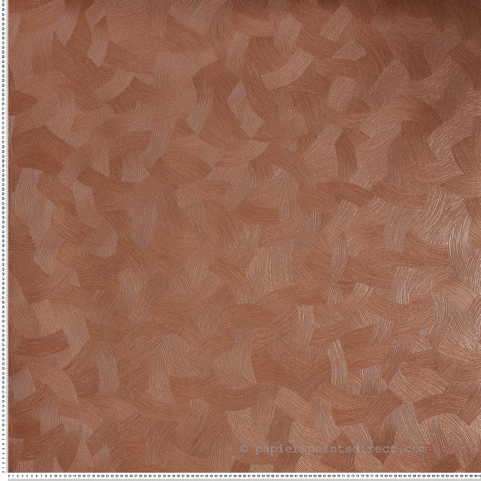 Papier peint Mouvement Graphique Bérénice terracotta cuivré - Magnitude de Casamance | Réf. CAS-76662548