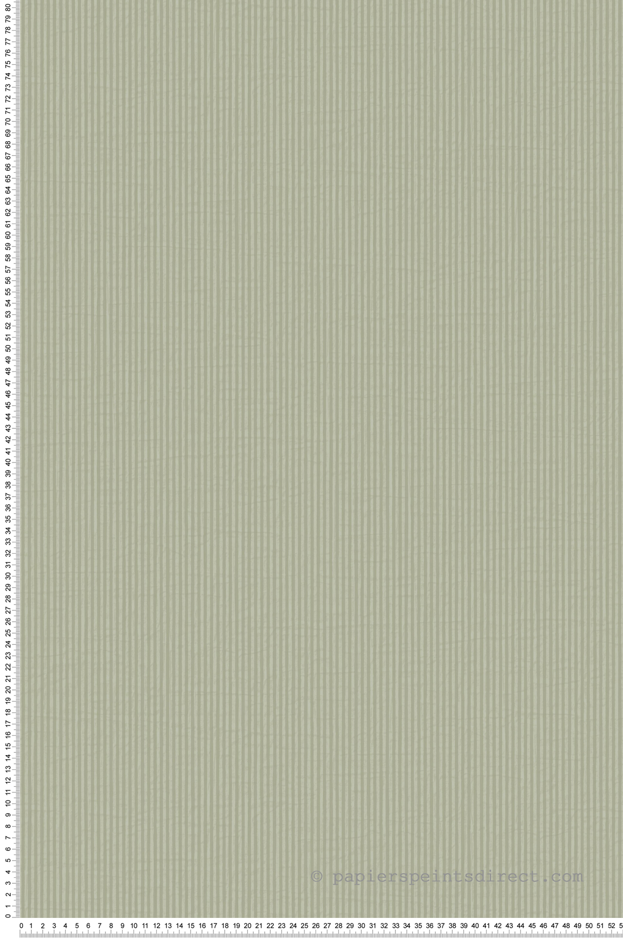 Papier peint Fines Rayures Papier Kraft vert sauge - Papercraft de Casadéco | Réf. PAPC89657202