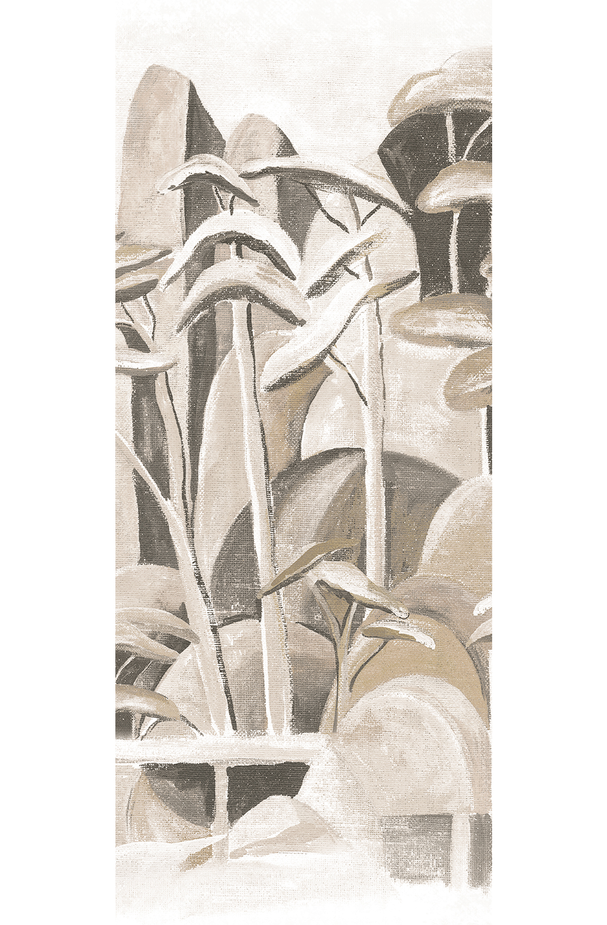 Papier peint panoramique Arbre Stylisé Cerreto grège - B H260 - Wall Designs IV de Masureel | Réf. MAS-DG4ILA3022-260