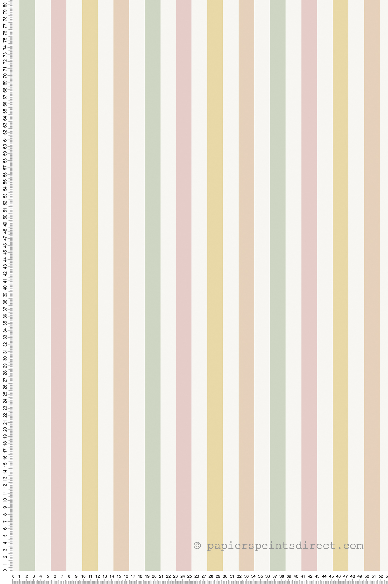 Papier peint Rayures Fines multicolore pastel - Sweet Dreams d'Ugépa | Réf. UGP-M94104