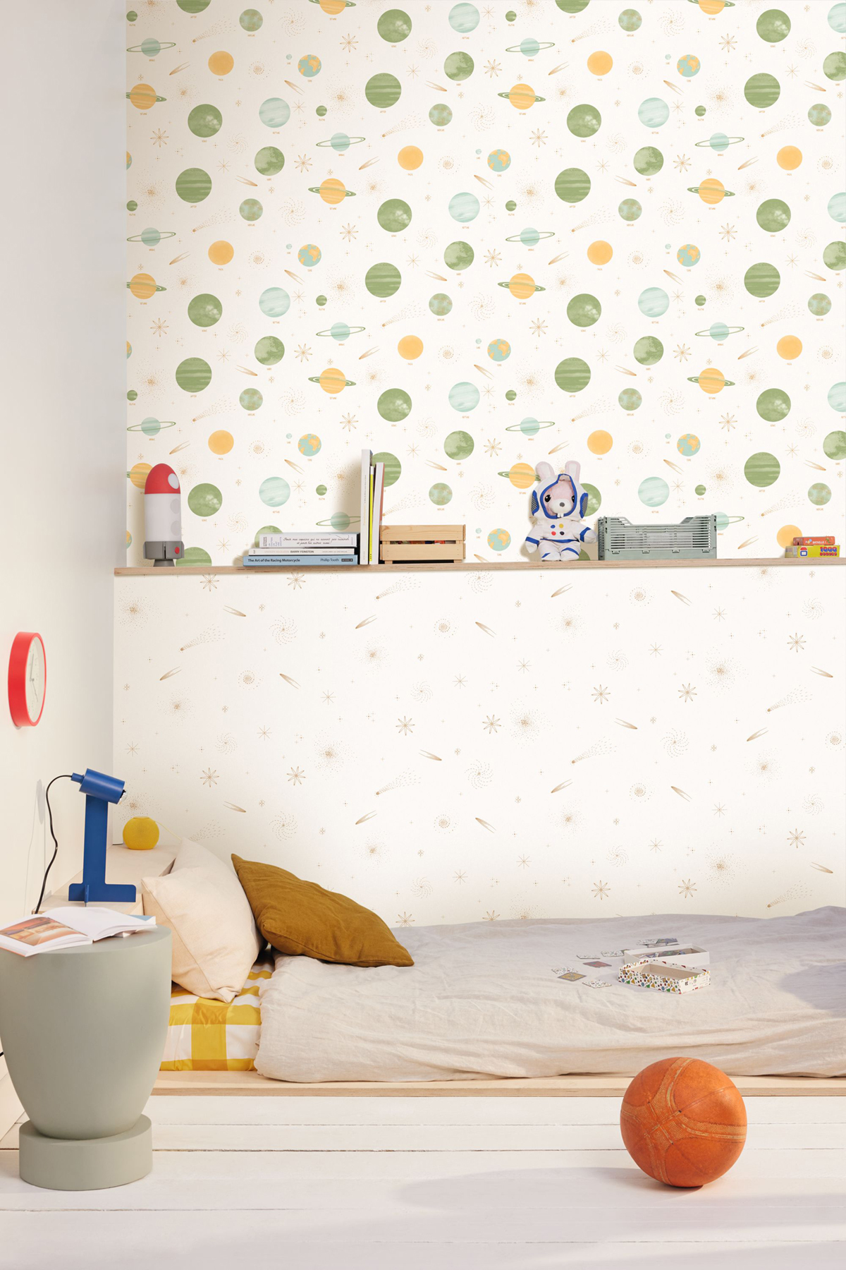 Papier peint Ciel Étoilé beige curry - Les Minis Mondes de Casélio | Réf. MNM105691000