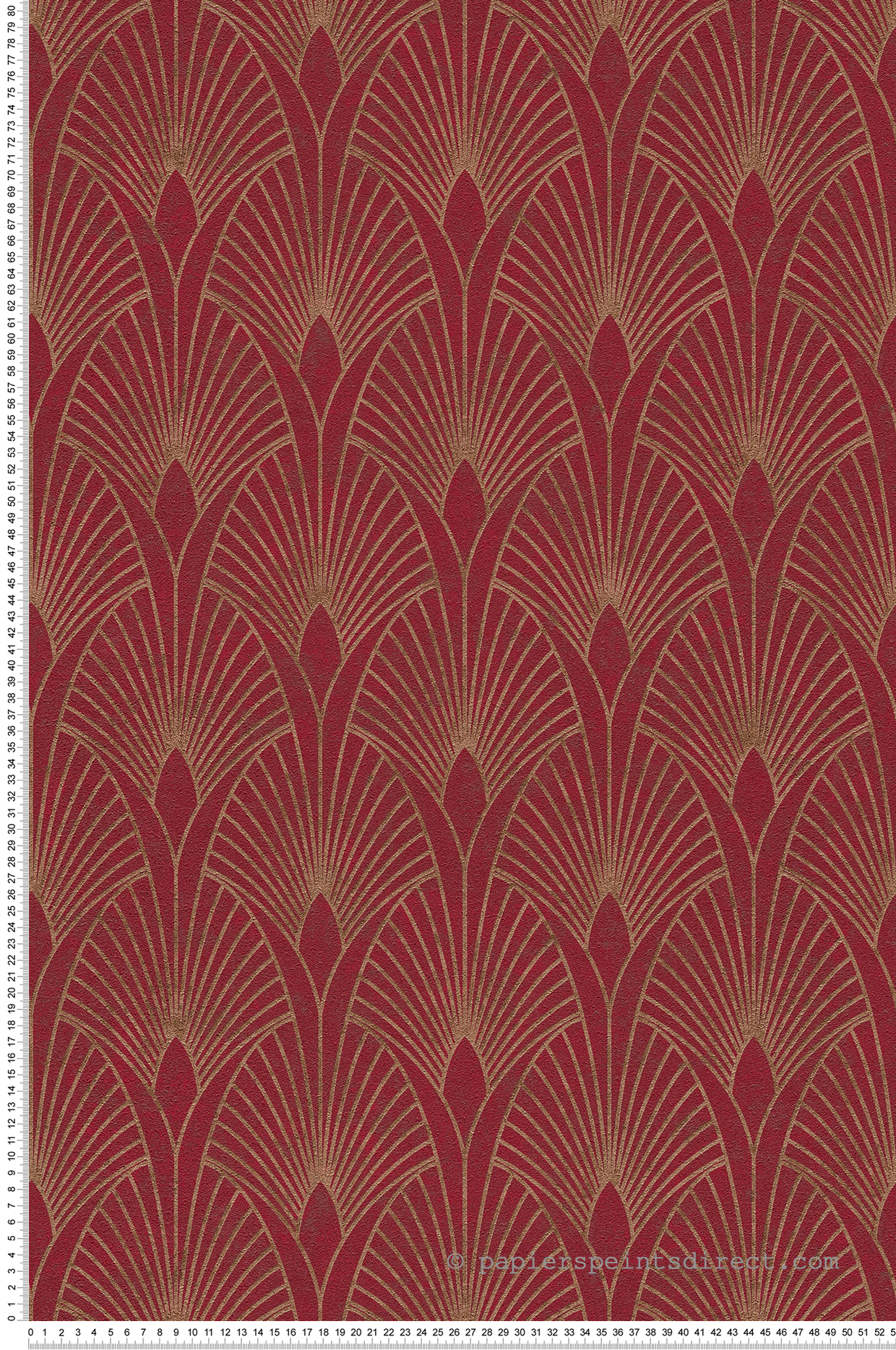 Papier peint Art Déco Palme rubis - New Walls d'AS Création | Réf. SP15303
