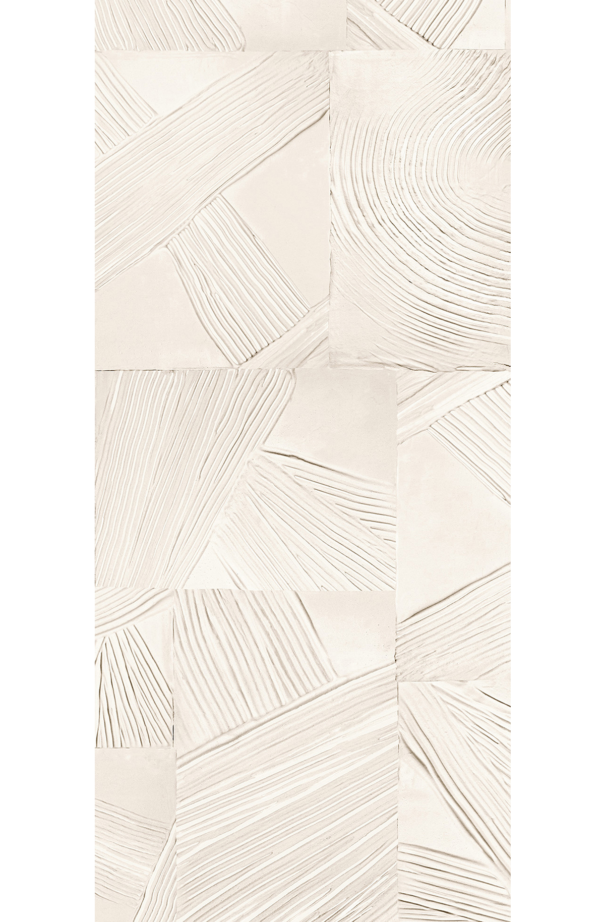 Papier peint panoramique Plâtre Paros blanc cassé - C H260 - Rock de Masureel | Réf. MAS-DGROC3013-260