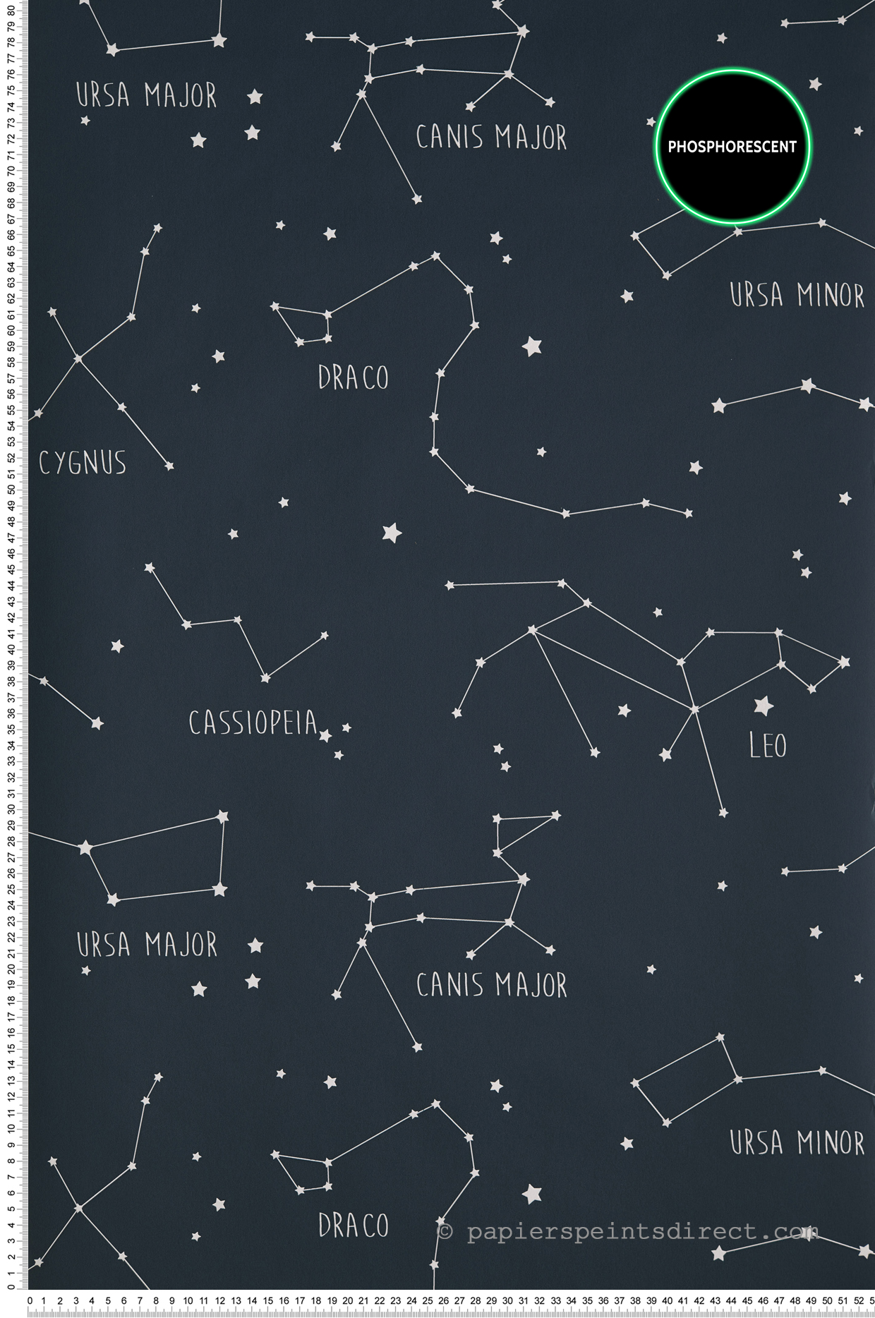 Papier peint Etoile Constellation phosphorescent nuit - Our Planet de Casélio | Réf. OUP101916918