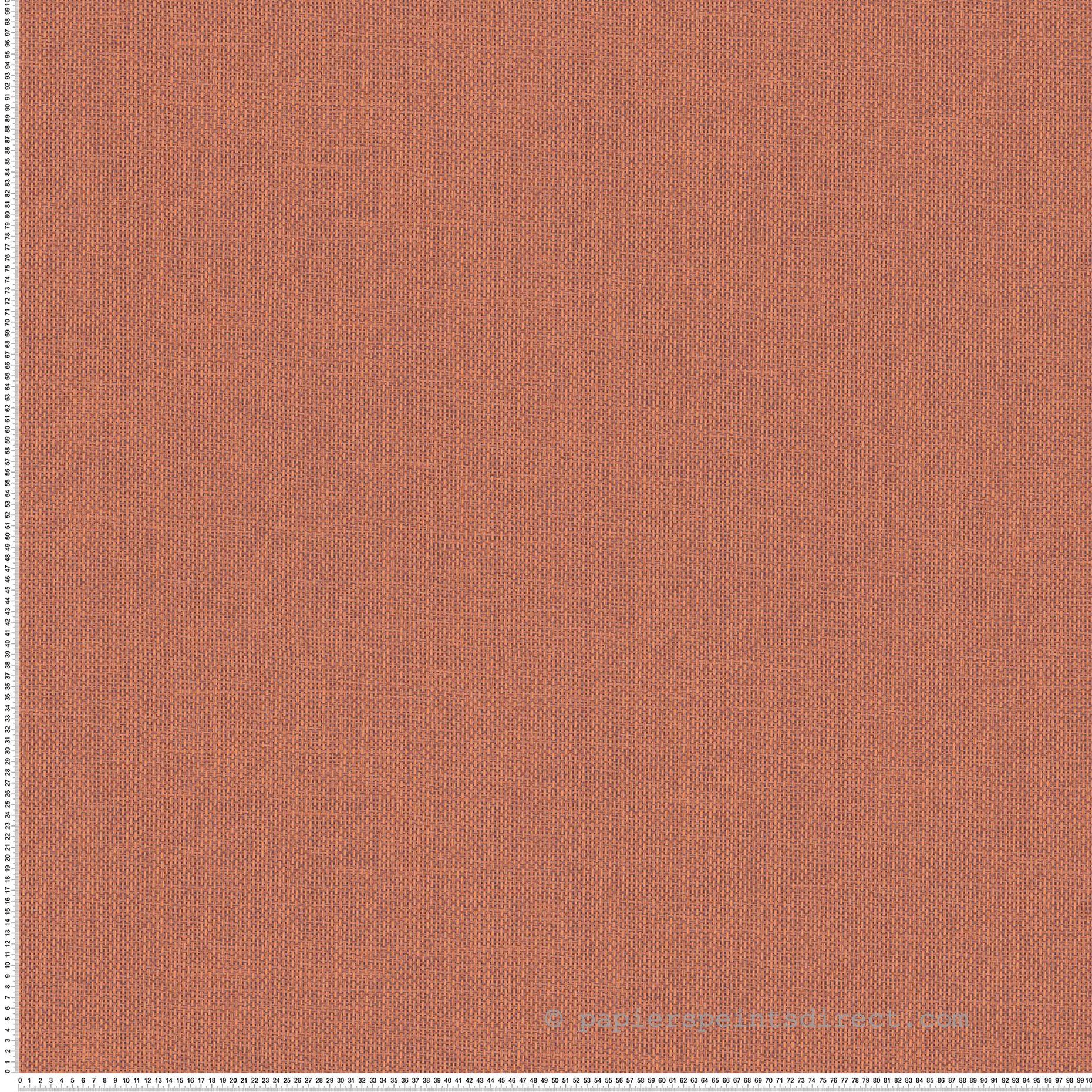 Papier peint Effet Toile Tissée Vannora orange brûlé - Tressora de Casamance | Réf. CAS-76922344