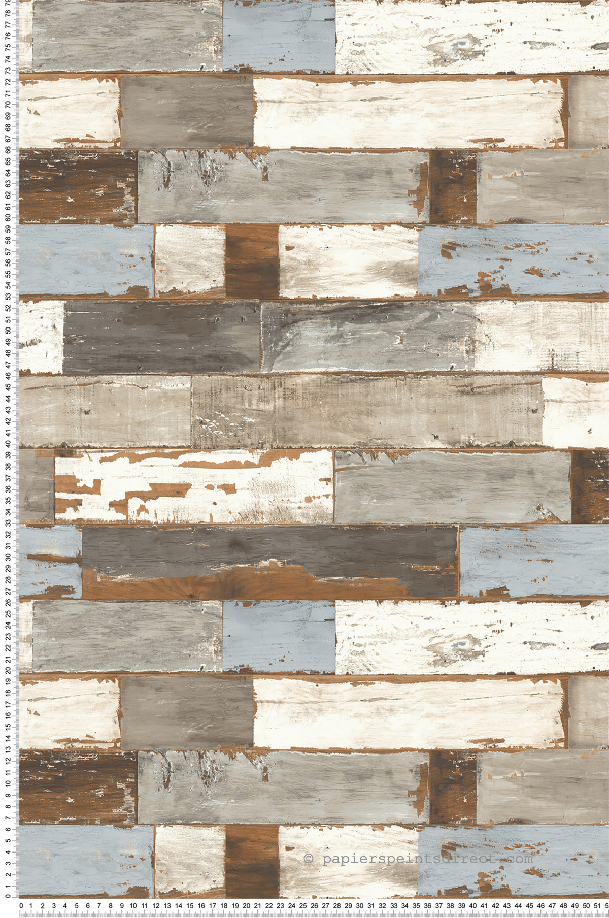 Papier peint adhésif Bois Planches Usées gris bleu - Les Adhésifs de Lutèce | Réf. LTC-NW30700