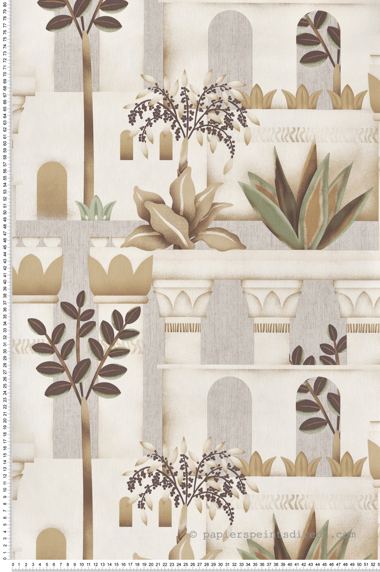 Papier Peint Architecture Egypte gris beige - Nomade d'Ugépa | Réf. UGP-M65907