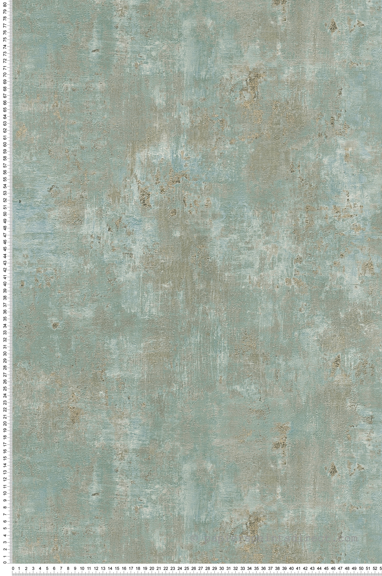 Papier peint Imitation Béton Industriel vert de gris doré - Stories of Life d'A.S. Création | Réf. AS-396704