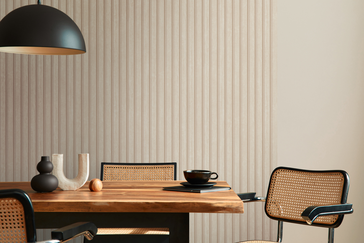 Papier peint Tasseaux Bois Chêne beige clair - Pintwalls 2 d'A.S. Création AMB3 | Réf. AS-391096