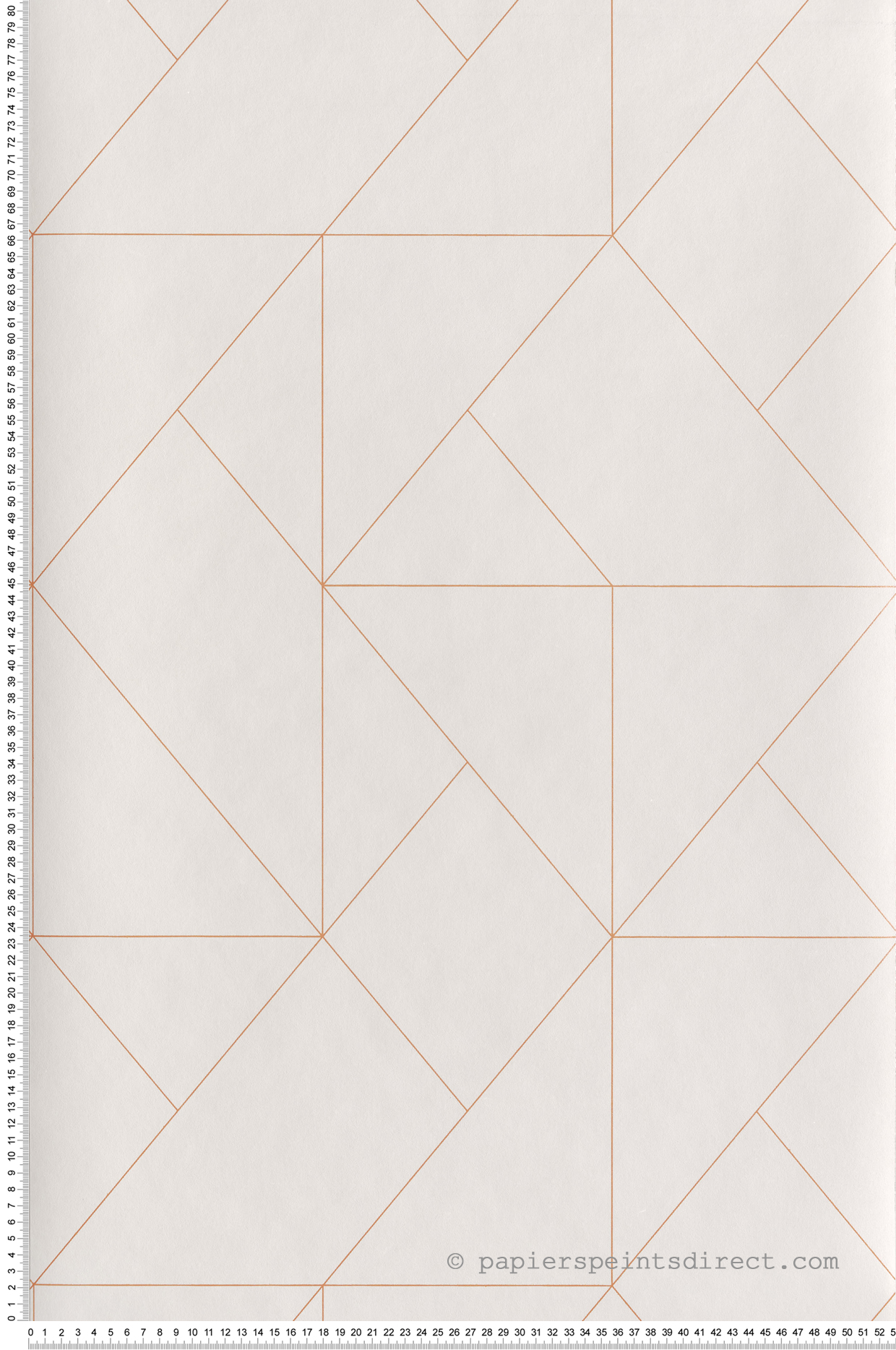 Papier peint Figure Subtilité Métallisé crème terracotta - Alchimie de Casadéco | Réf. ALMI89952323