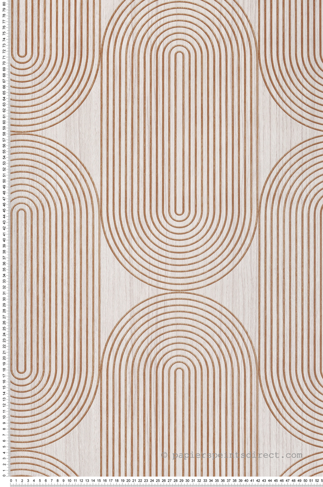 Papier peint Graphique Bois Cerclé beige camel - Reality 4 de Lutèce | Réf. LTC-51220707