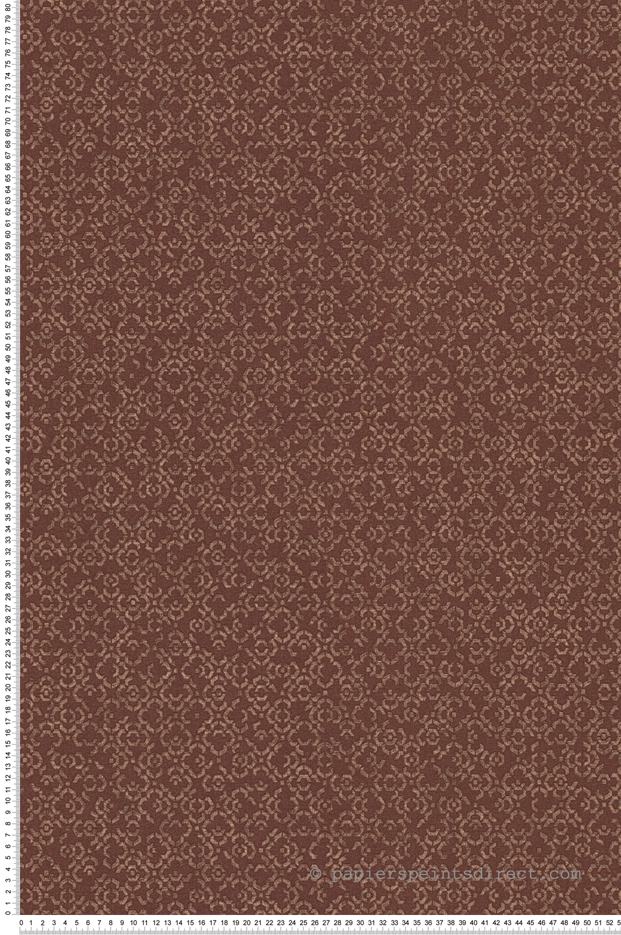 Papier peint Géométrique Fleurs rouge cuivré - Metropolitan Stories 2 d'AS Création | Réf. SP15519