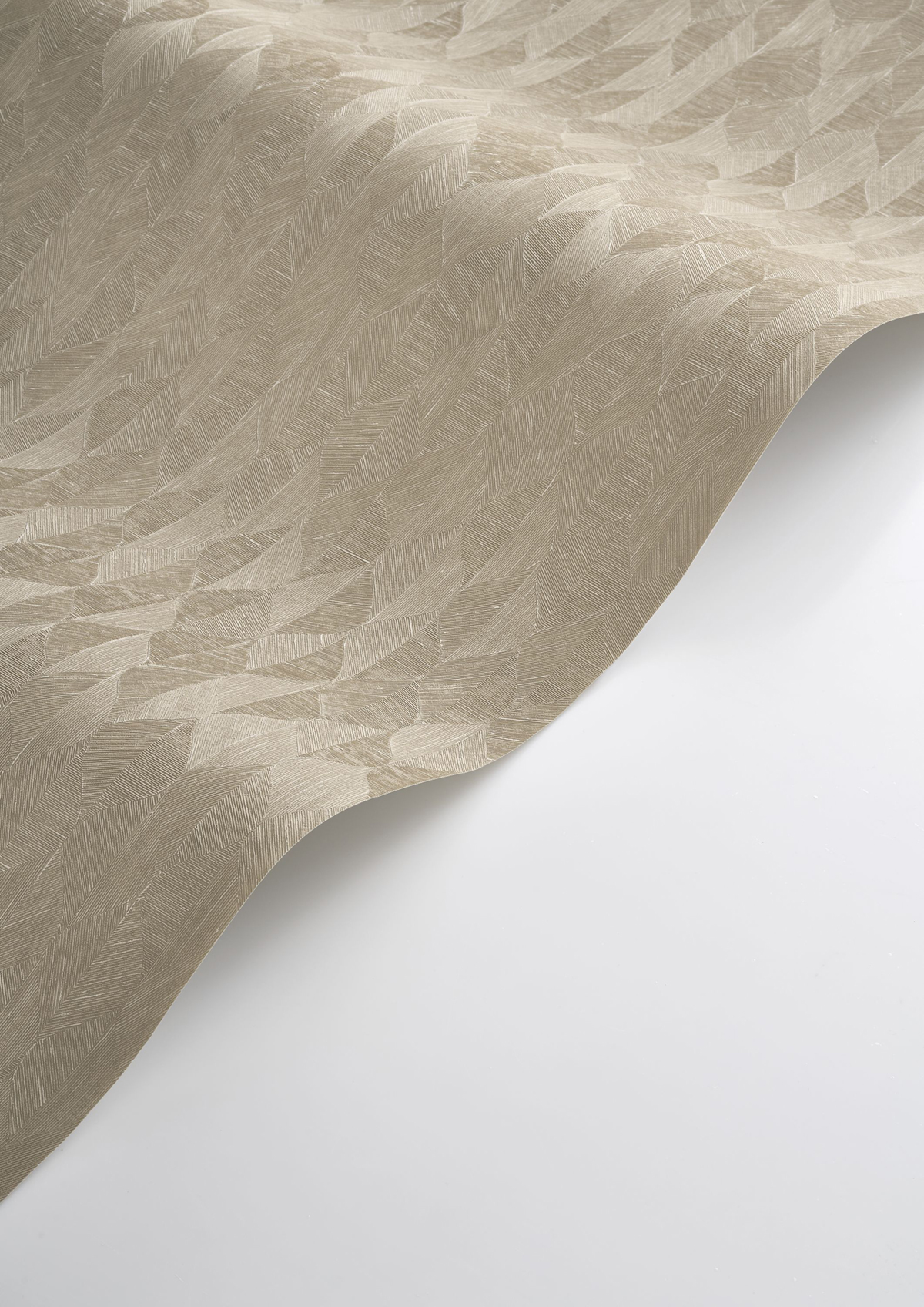 Papier peint Feuille Art Déco Tarrazu beige lin - Vegetals de Casadéco AMBV| Réf. VEGE201271414