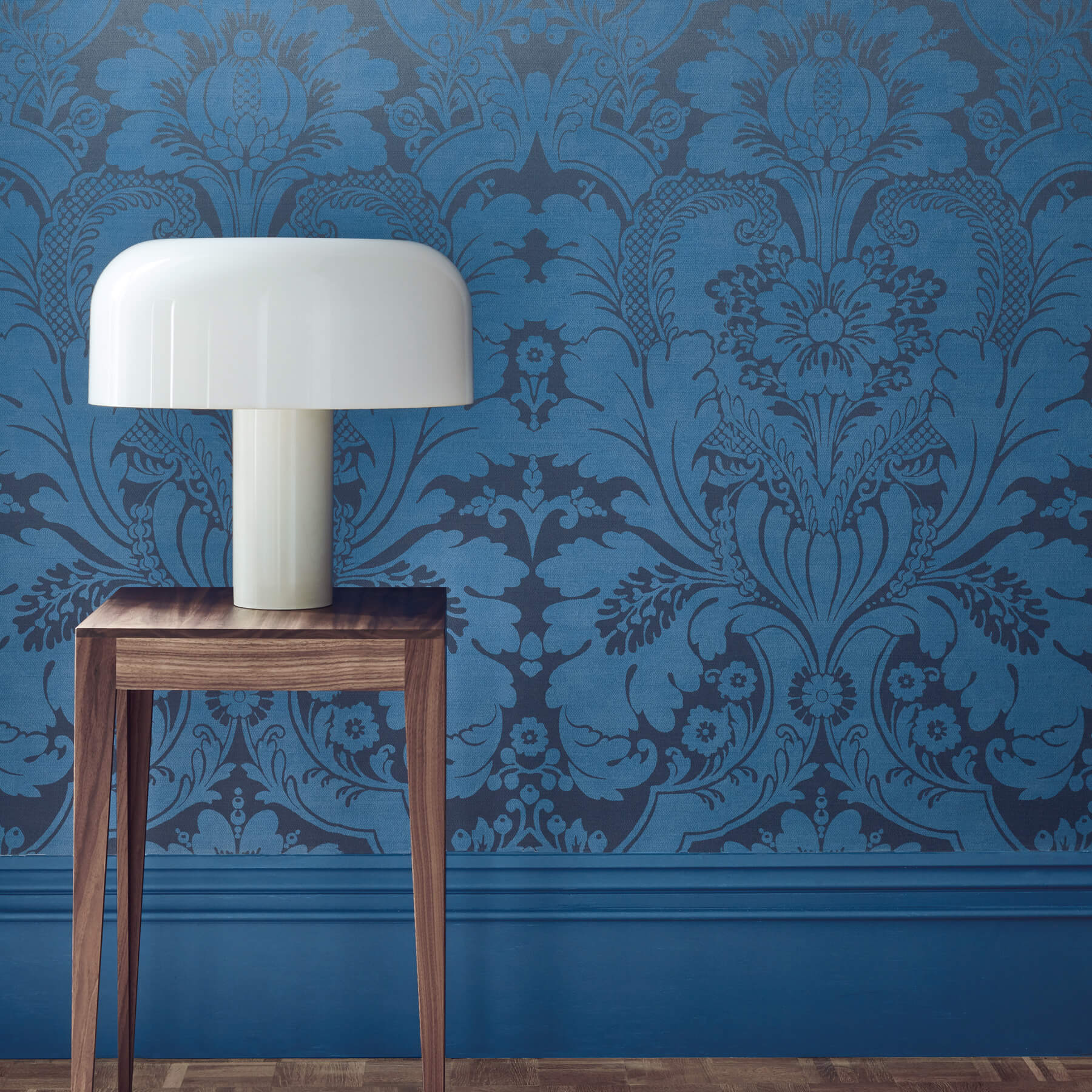Papier peint St James's Park Cobalt Fade - Collection London Wallpapers V de Little Greene