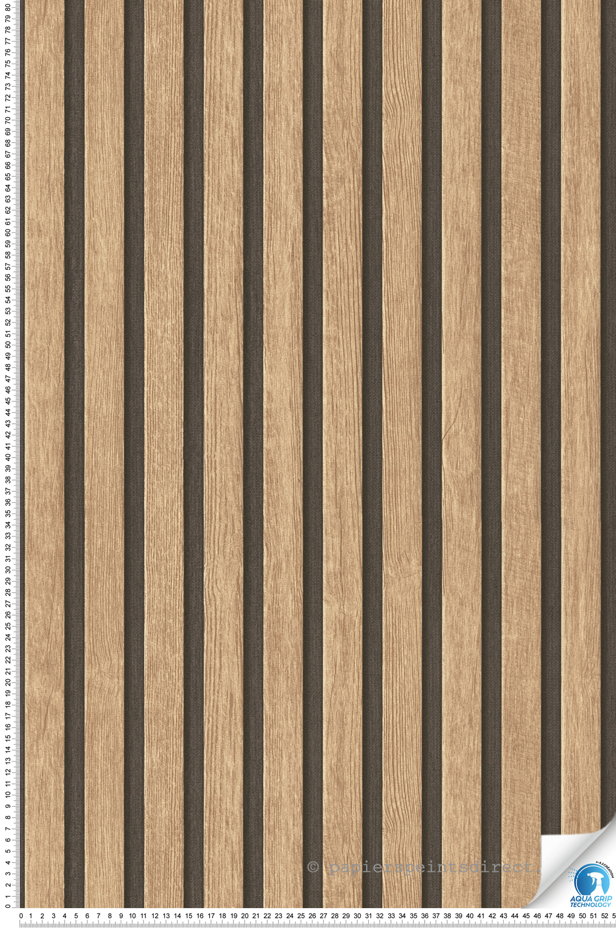 Papier peint préencollé Tasseaux Bois Chêne nature - Designdrop d'A.S. Création | Réf. AS-784591