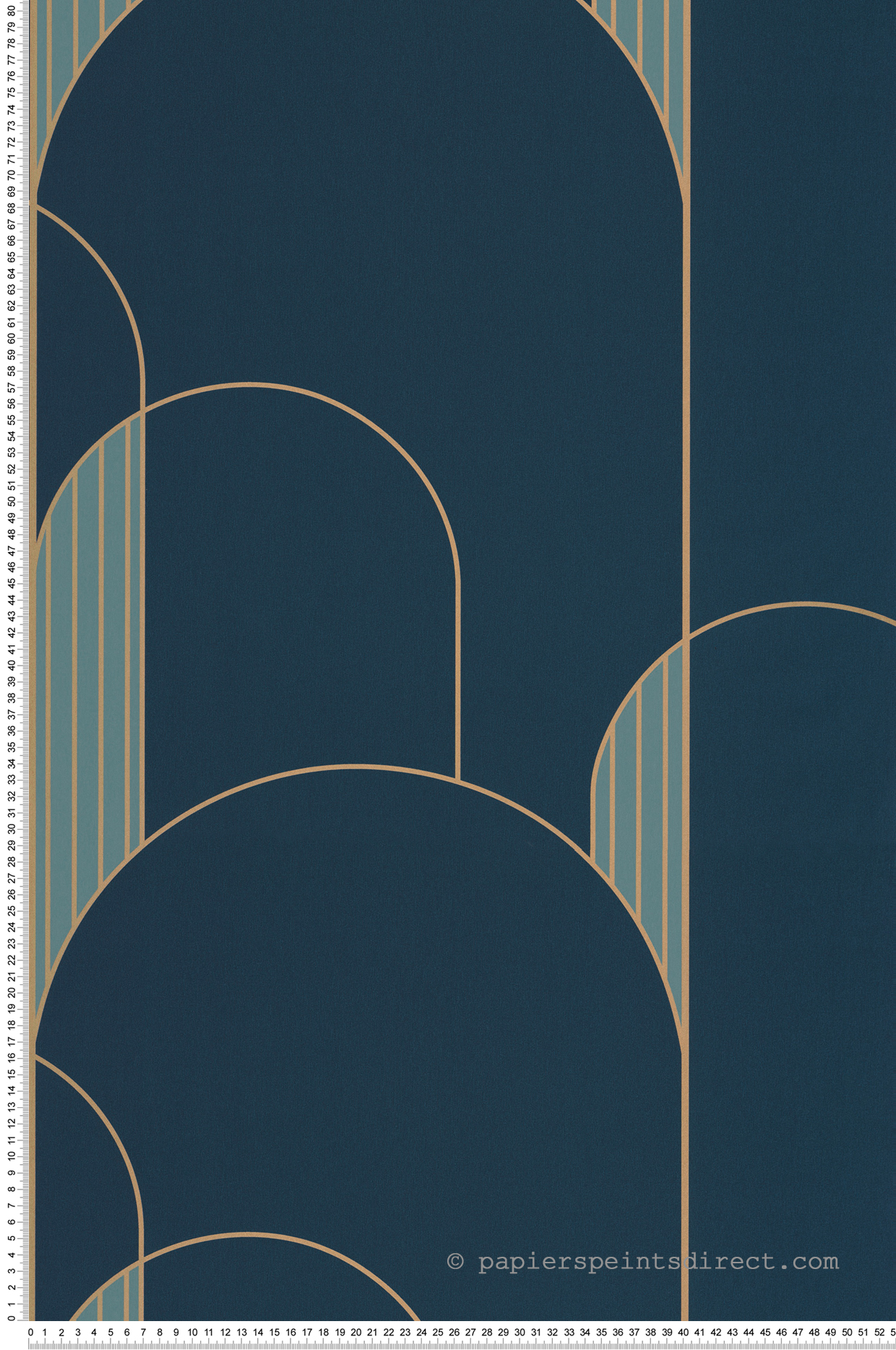 Papier peint Graphique High Walls bleu marine - Labyrinth de Casélio | Réf. LBY102116027