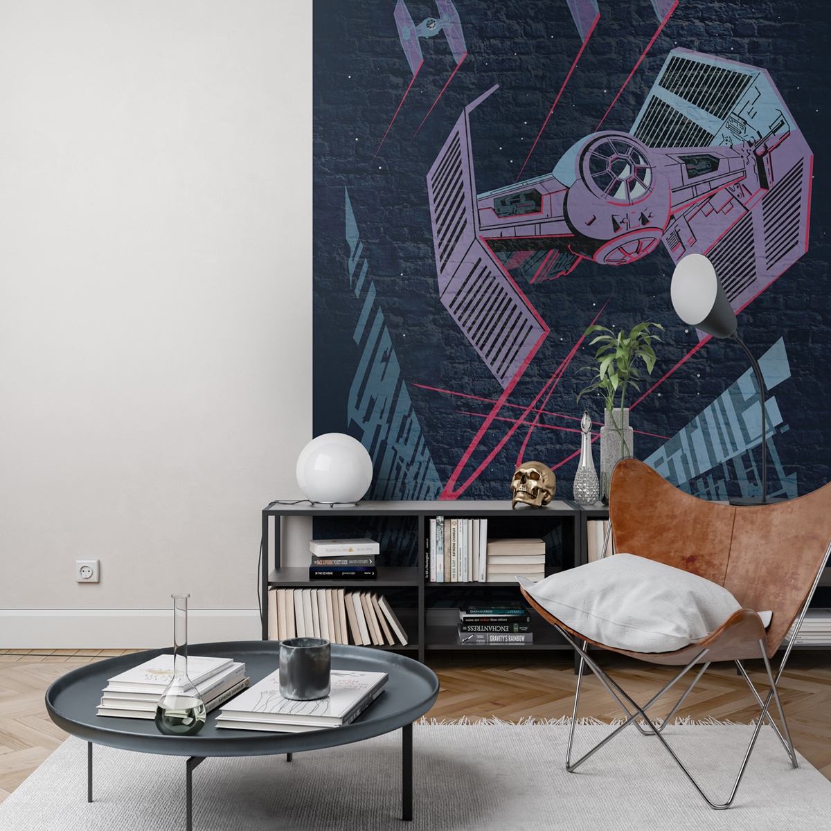 Papier peint Star Wars Classic Concrete TIE-Fighter - Papier peint Panoramique Komar