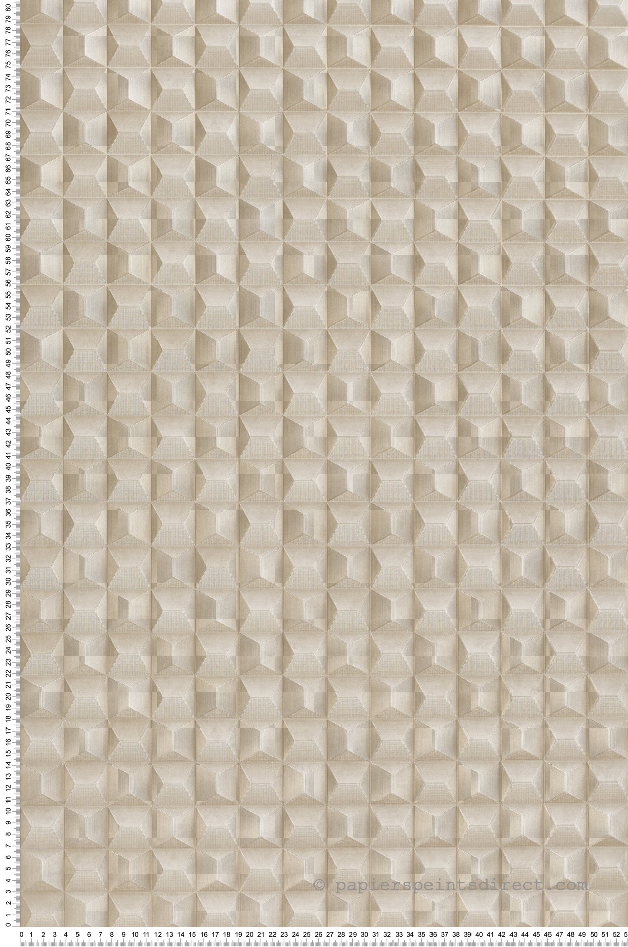 Papier peint Cube 3D sable - Architexture de Montecolino | Réf. MC-AZ15516