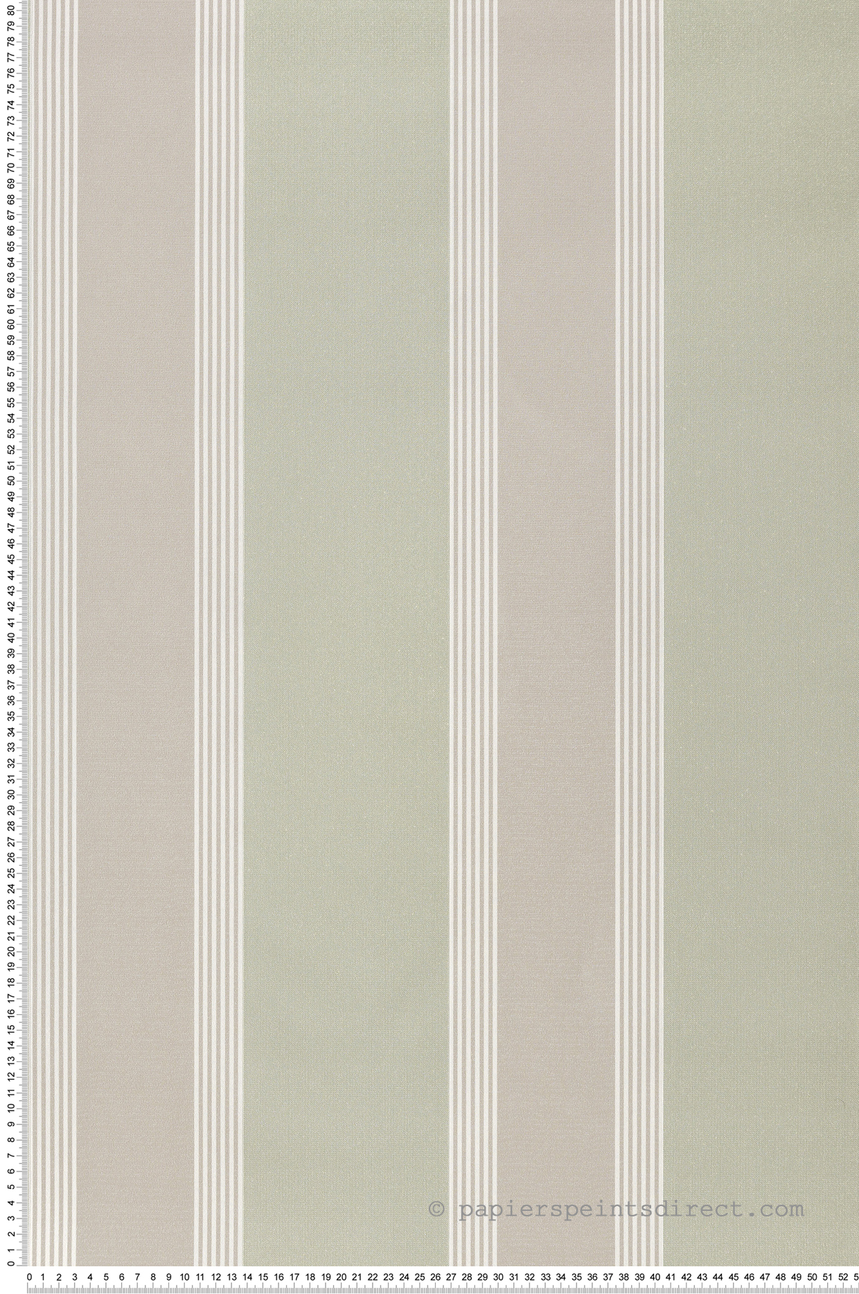 Papier peint Rayure Vintage vert beige - Scala de Montecolino | Réf. MC-28875
