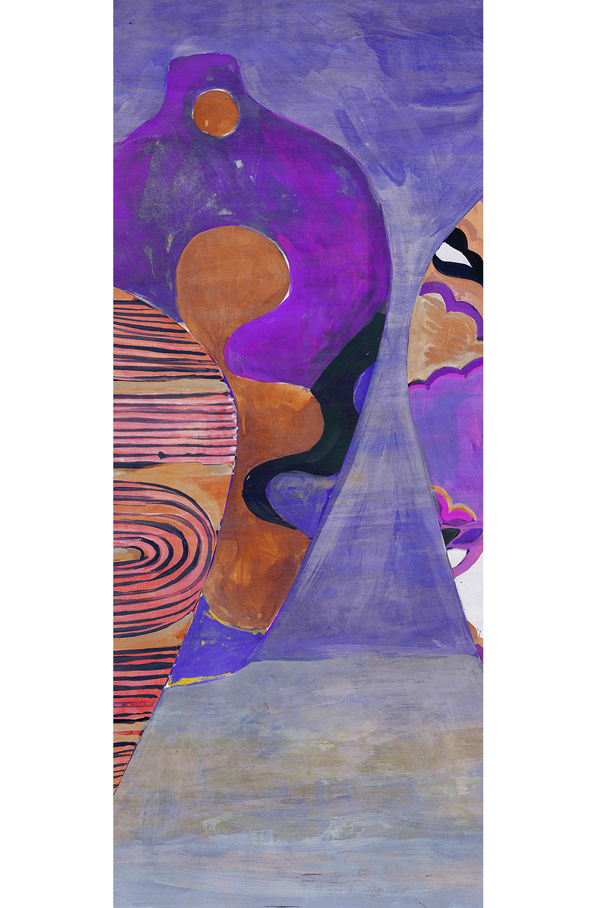 Papier peint panoramique Vase Hiva violet - B H260 - Terra de Masureel | Réf. MAS-DG4HIV1042-260