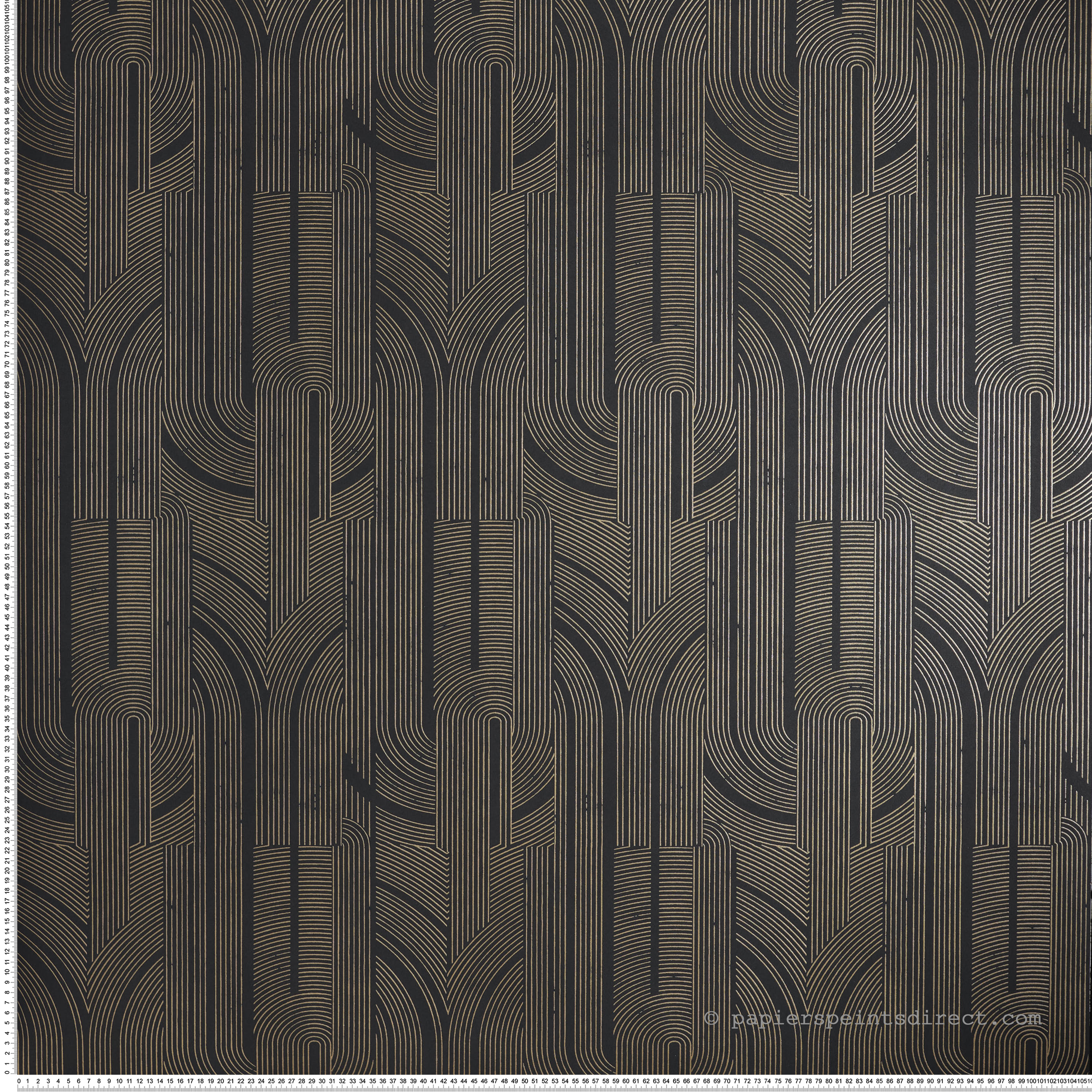 Papier peint Arche Porte noir doré - Faubourg des Lumières de Casamance | Réf. CAS-76282344