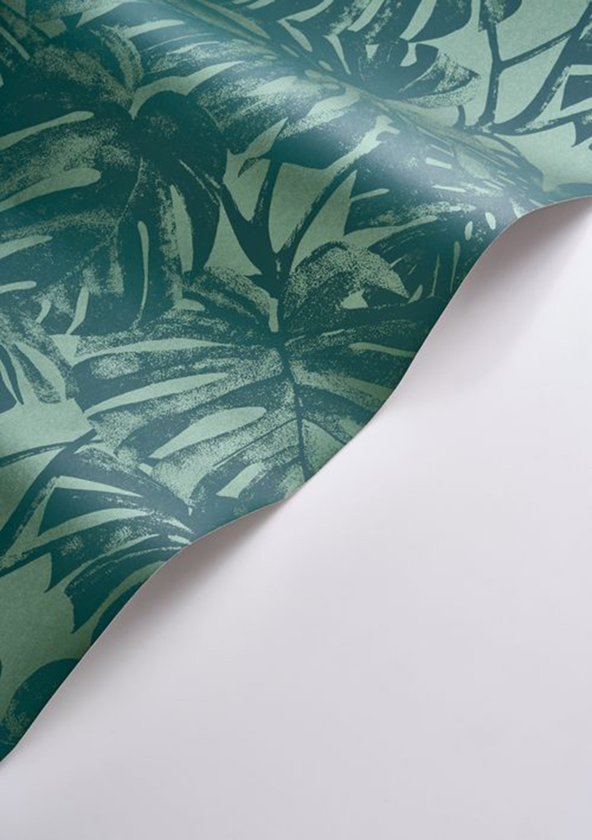 Papier peint Palme Tropicale Mata bleu canard métallisé - Rio de Casadéco AMB4| Réf. RIOC201797777