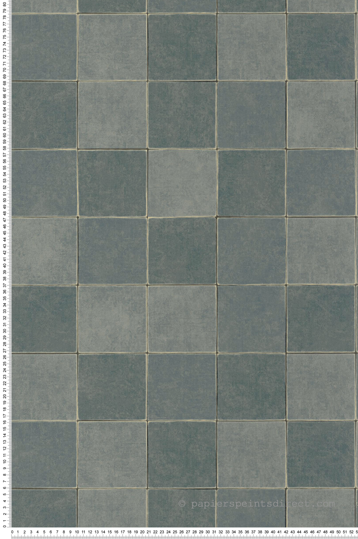 Papier peint Carrelage Zellige vert foncé - Minerals de Casadéco | Réf. MNRL88106414