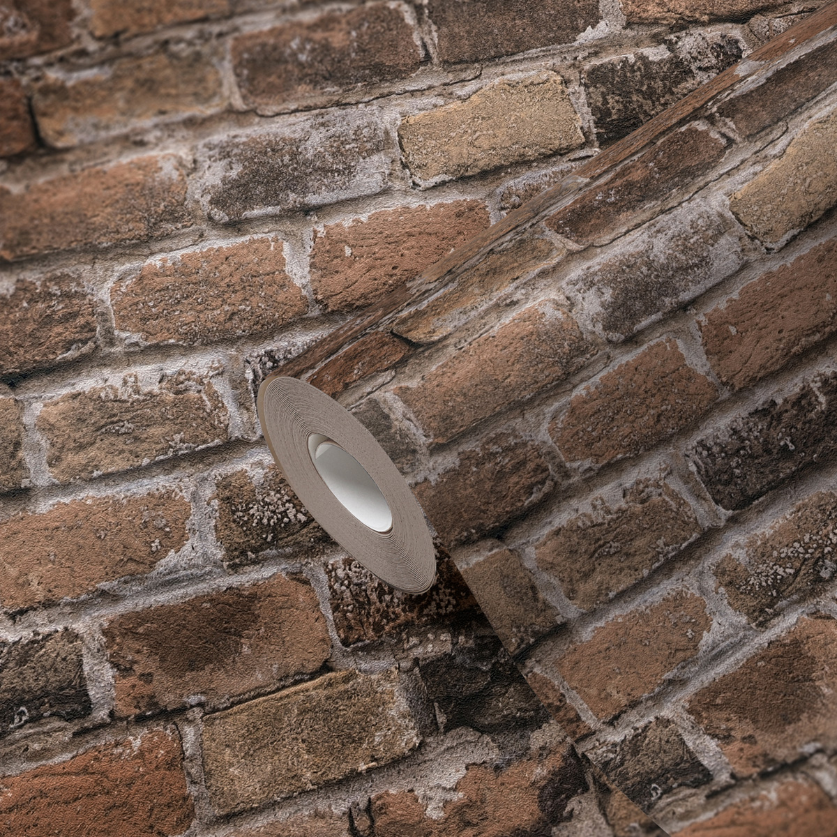 Papier peint Brique Ancienne marron - Elements 2 d'A.S. Création ROLLZ | Réf. AS-388142