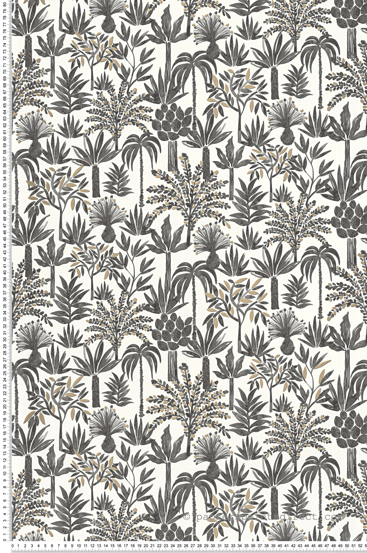 Papier peint Jungle Wild Life noir doré - Moonlight 2 de Casélio AMB | Réf. MLGT104350957