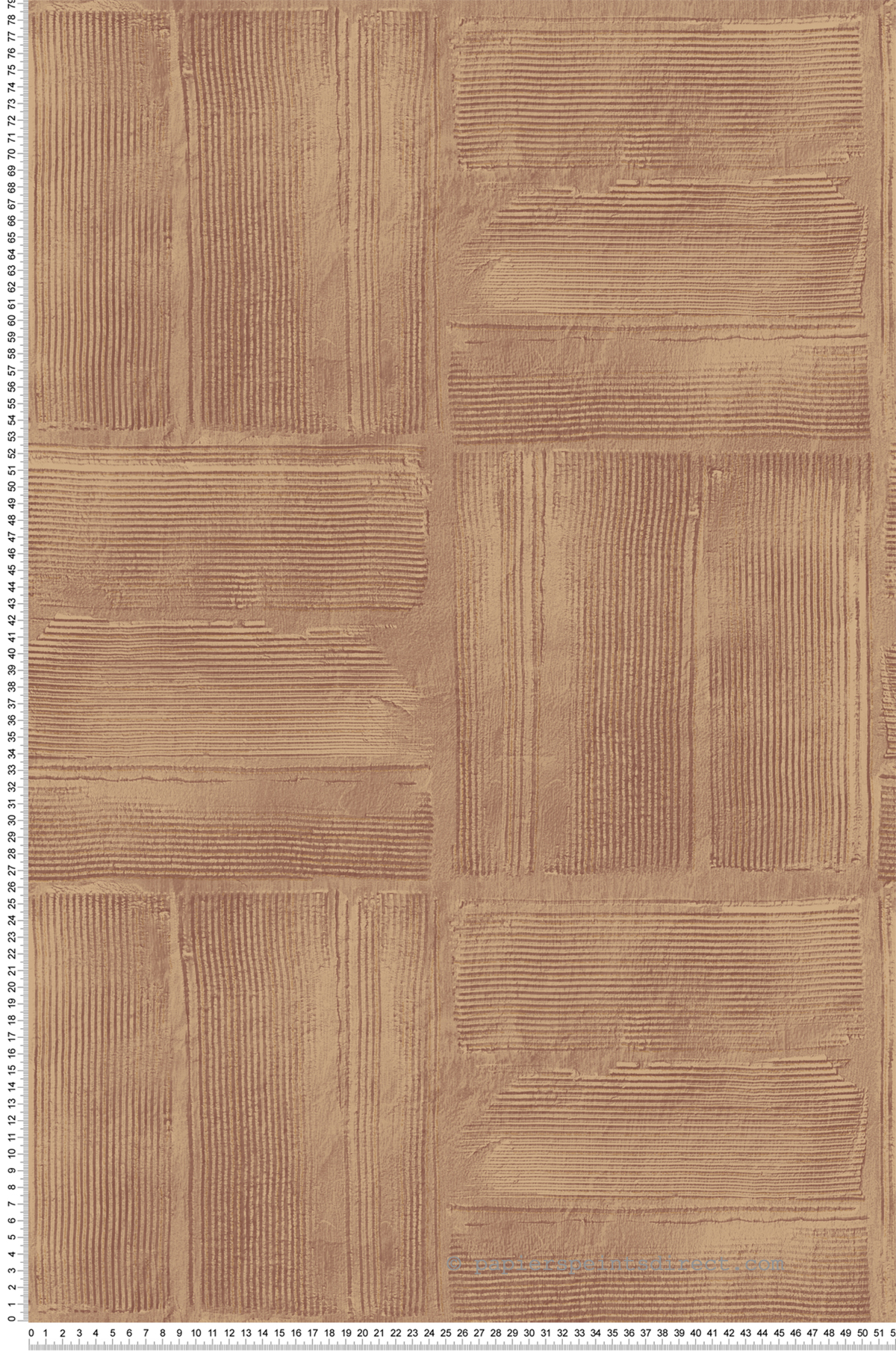 Papier peint Plâtre Peigné Jasper terracotta - Harry de Lutèce | Réf. LTC-DL26736