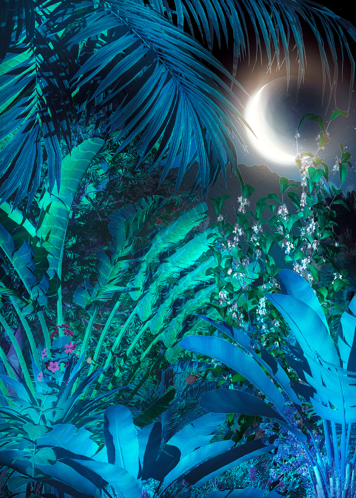 Papier peint panoramique jungle Intense - Papier peint Komar Heritage