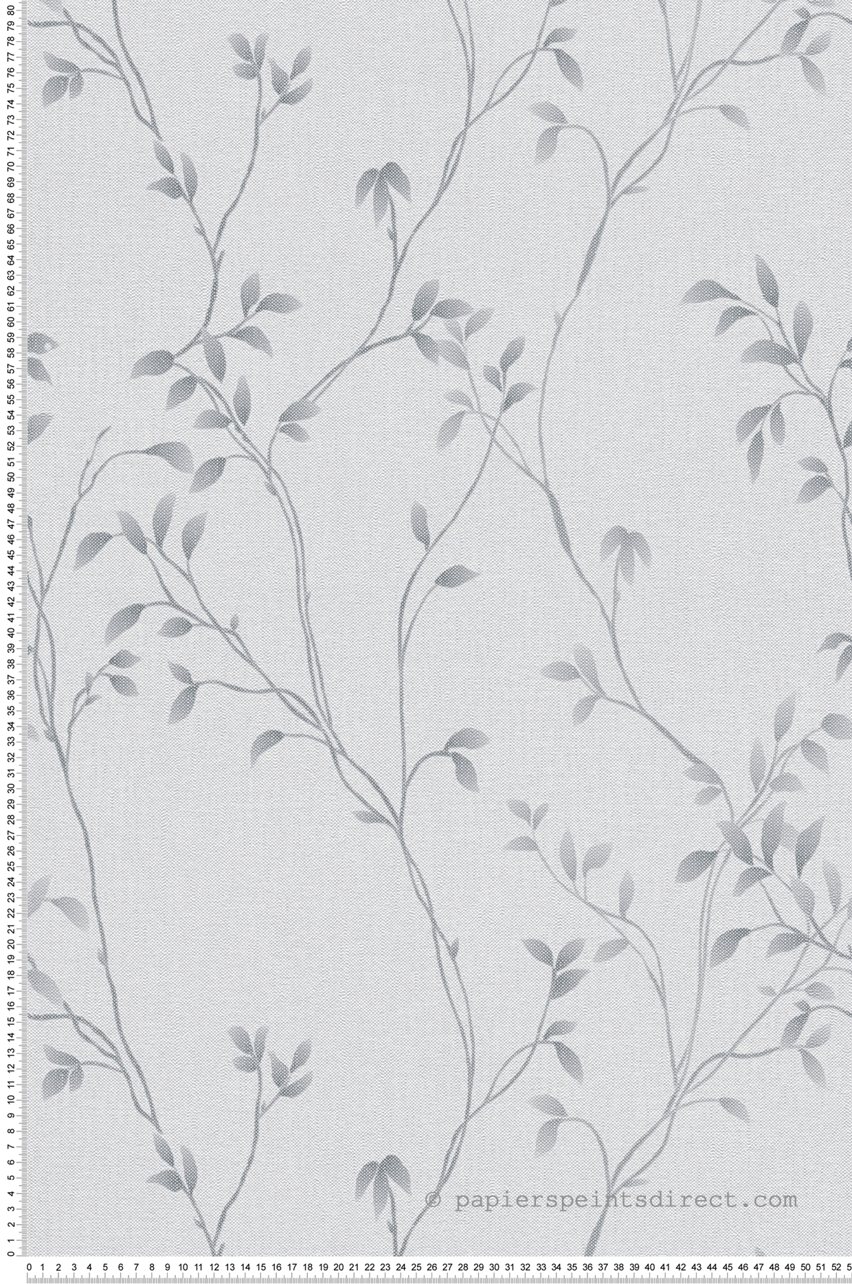 Papier peint Feuille Epurée gris bleu fumée - Pure Elegance d'A.S. Création | Réf. AS-397674