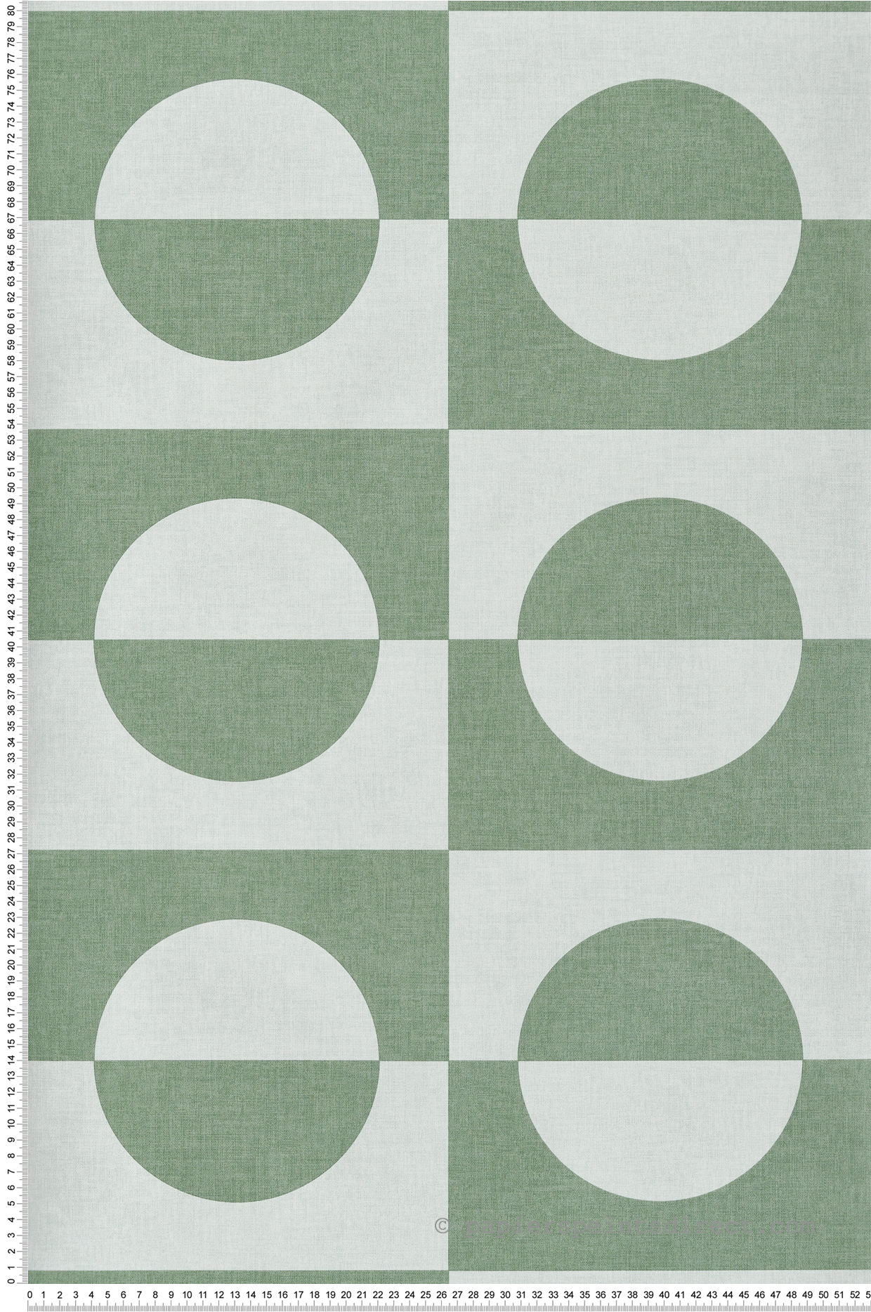 Papier peint Géométrique Vintage Etendu vert - XXL de Casélio | Réf. XXL104577007