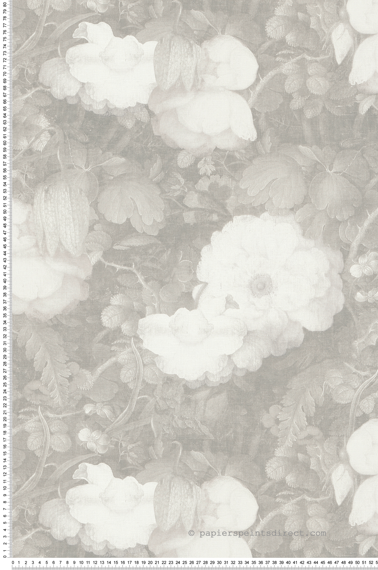 Papier peint Fleurs Vintage gris - Metropolitan Stories d'AS Création | Réf. SP14668