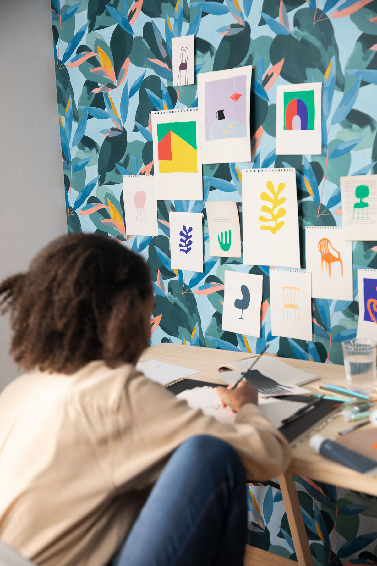 Papier peint Feuillage Influence bleu et vert - Imagination de Casélio | AMB Réf. IMG102156127