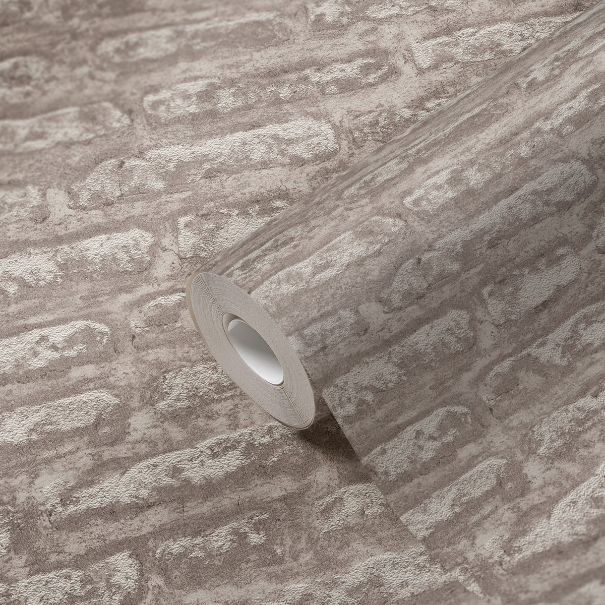 Papier peint Pierre Stone gris brun - Attractive 2 d'A.S. Création ROLLZ | Réf. AS-390274