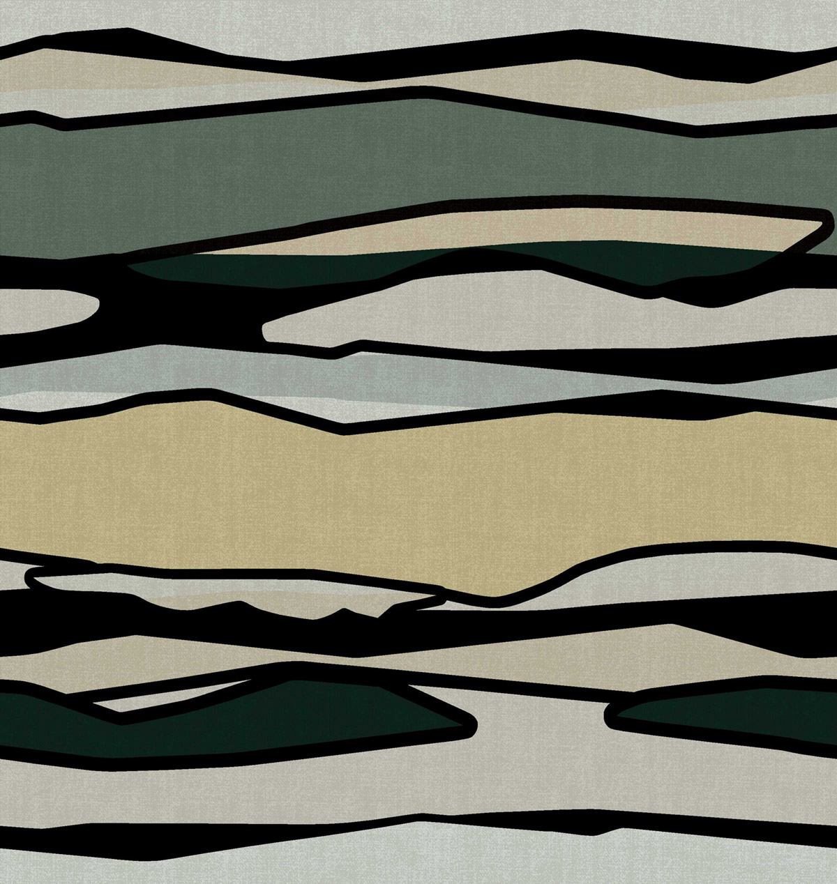 Papier peint Panoramique Horizon Ligne vert beige - Dolce Vita de Lutèce | Réf. LTC-56230304