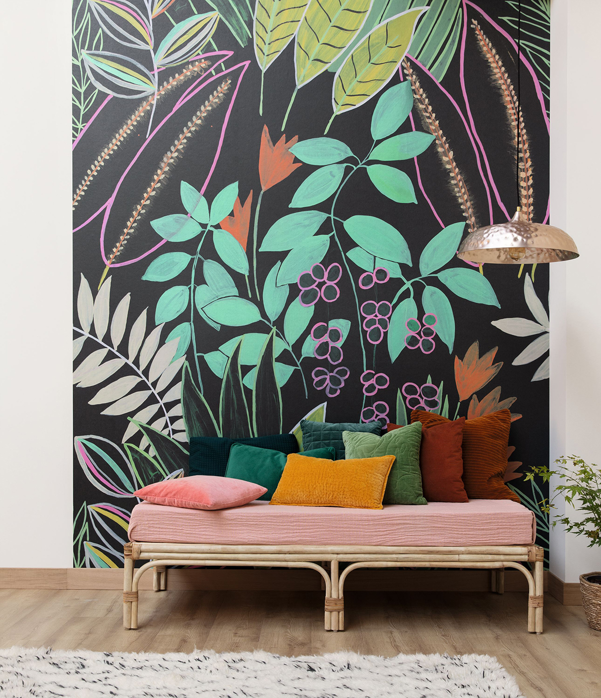 Papier peint panoramique Exploration Exotique noir - L'escapade de Casélio AMB | Réf. EPA102359799