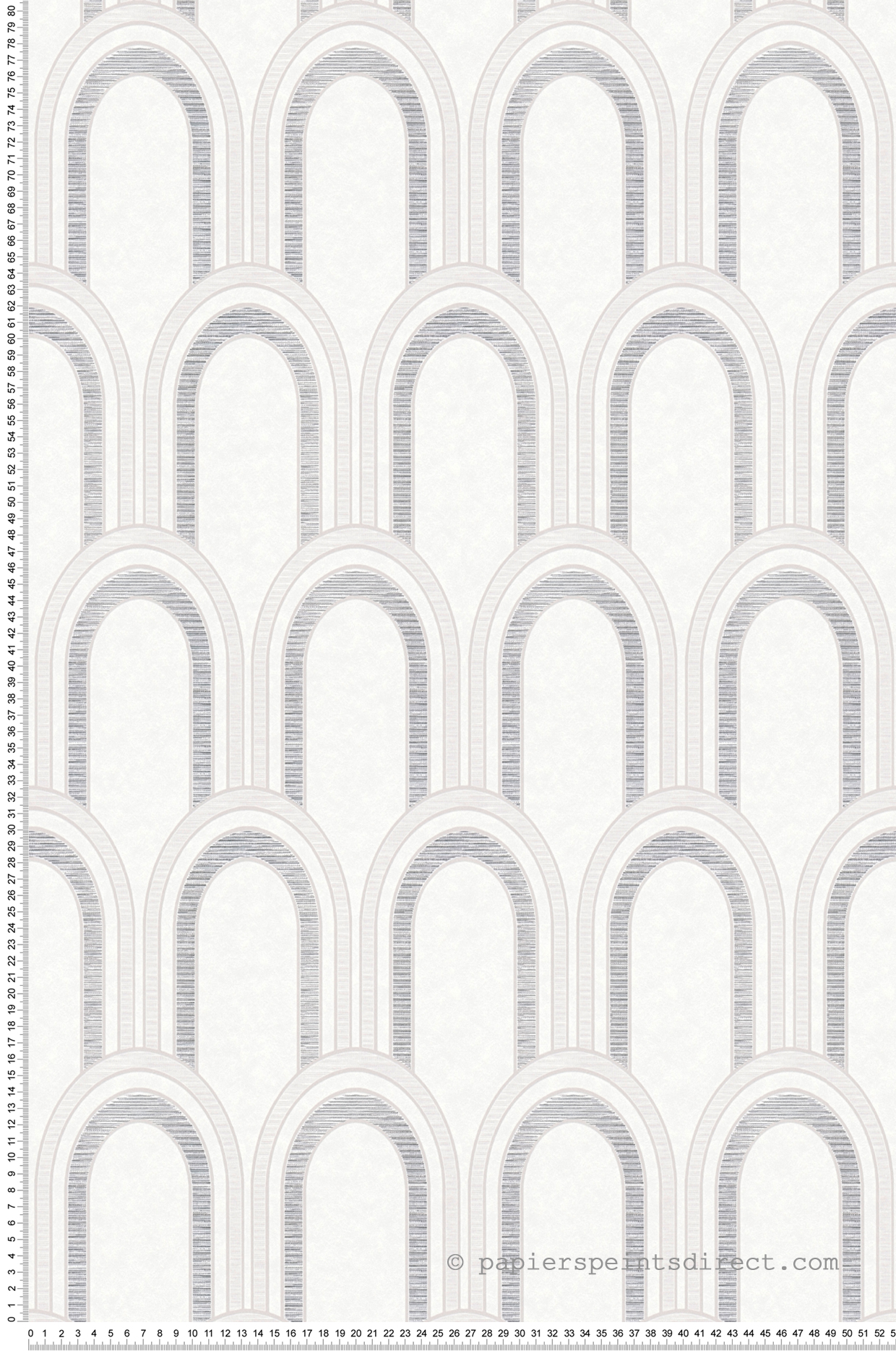 Papier peint Arches Art Déco Métal gris argenté - Arcade d'Architects Paper | Réf. 39176-4
